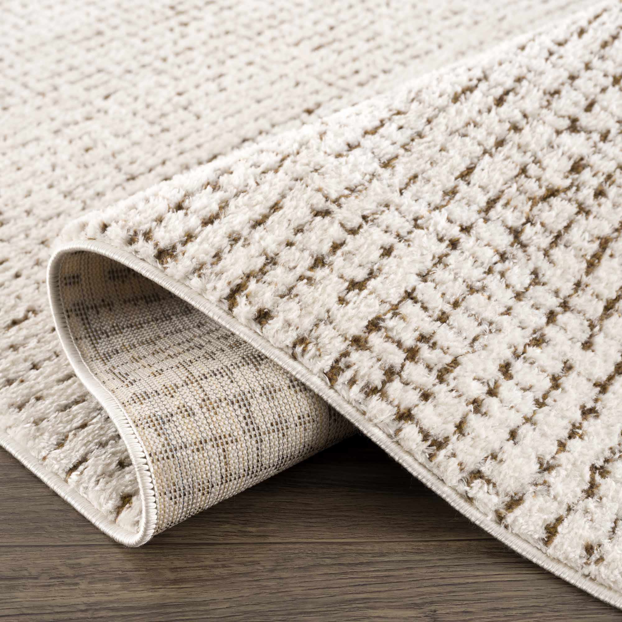Contemporary Style Beige & Brown Area Rug - Image 15