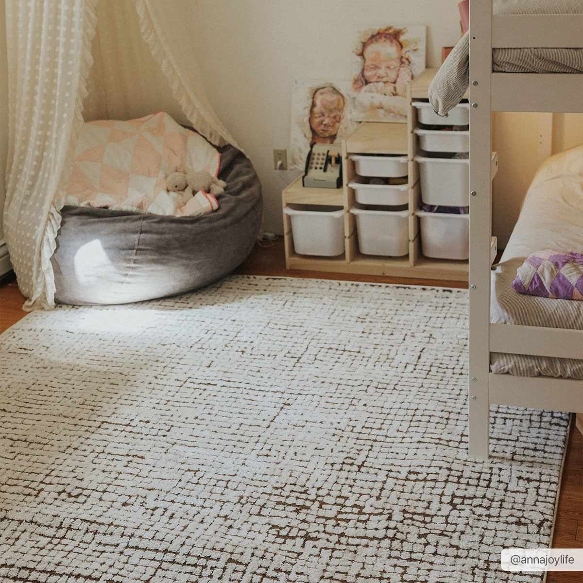 Contemporary Style Beige & Brown Area Rug - Image 4