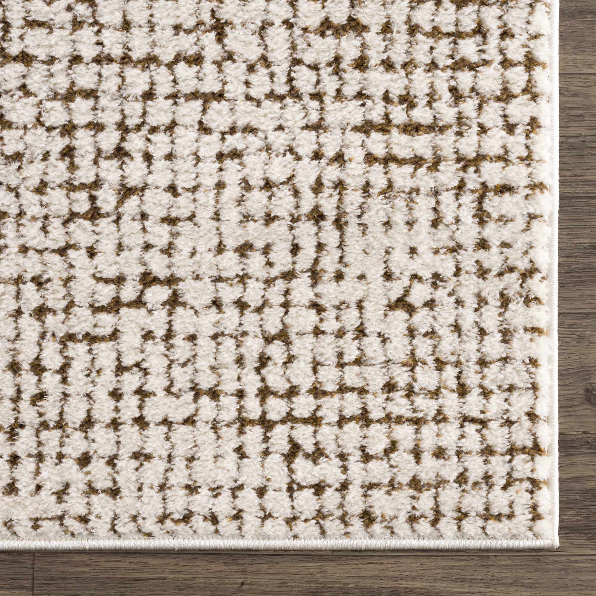 Contemporary Style Beige & Brown Area Rug - Image 9