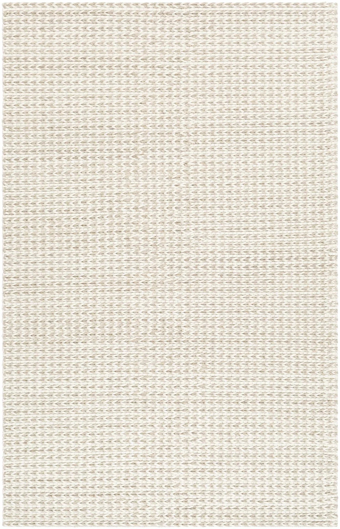 Contemporary Style Beige Hand Woven Wool Area Rug - Image 2