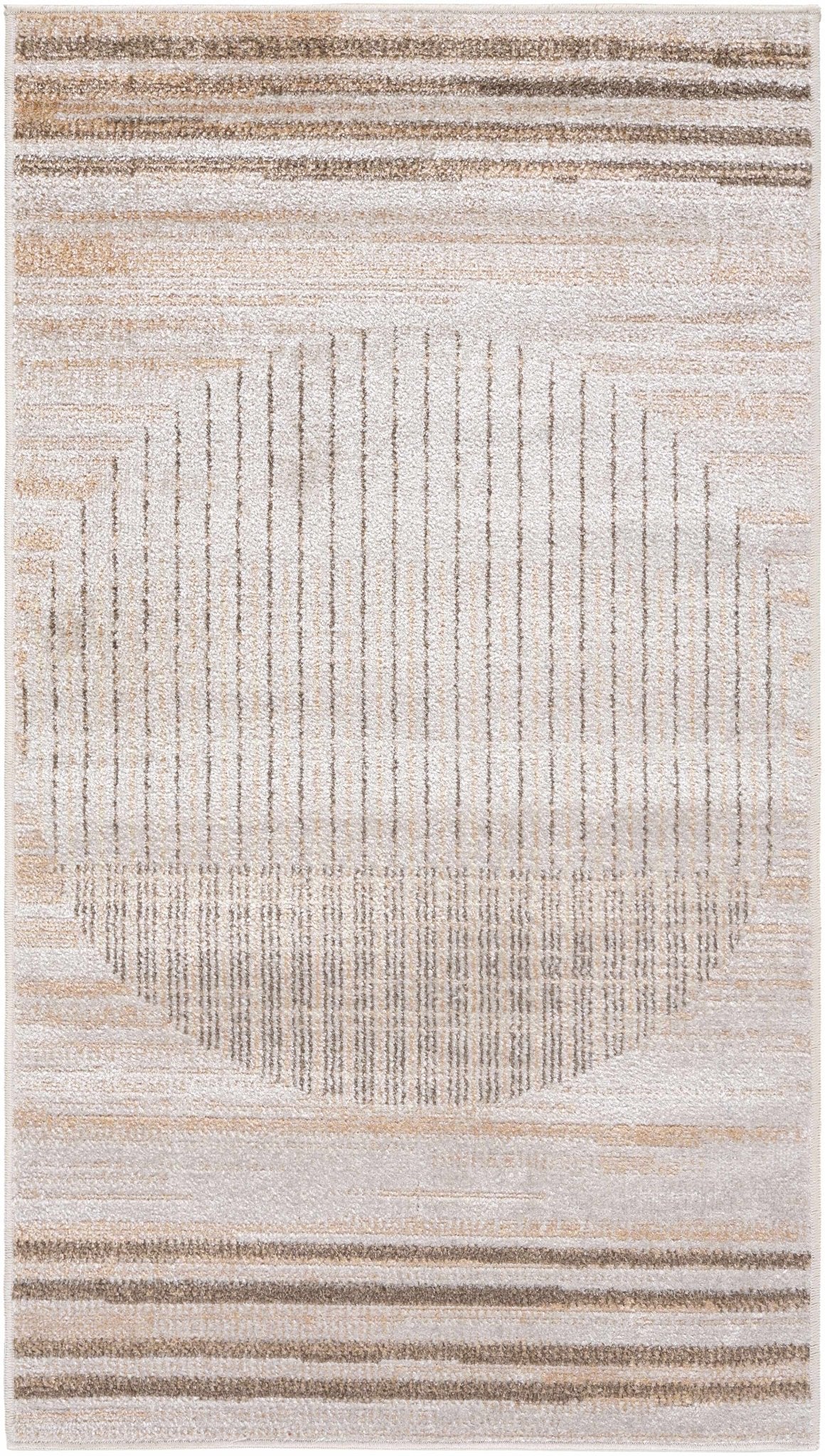 Contemporary Style Beige Washable Area Rug - Image 2