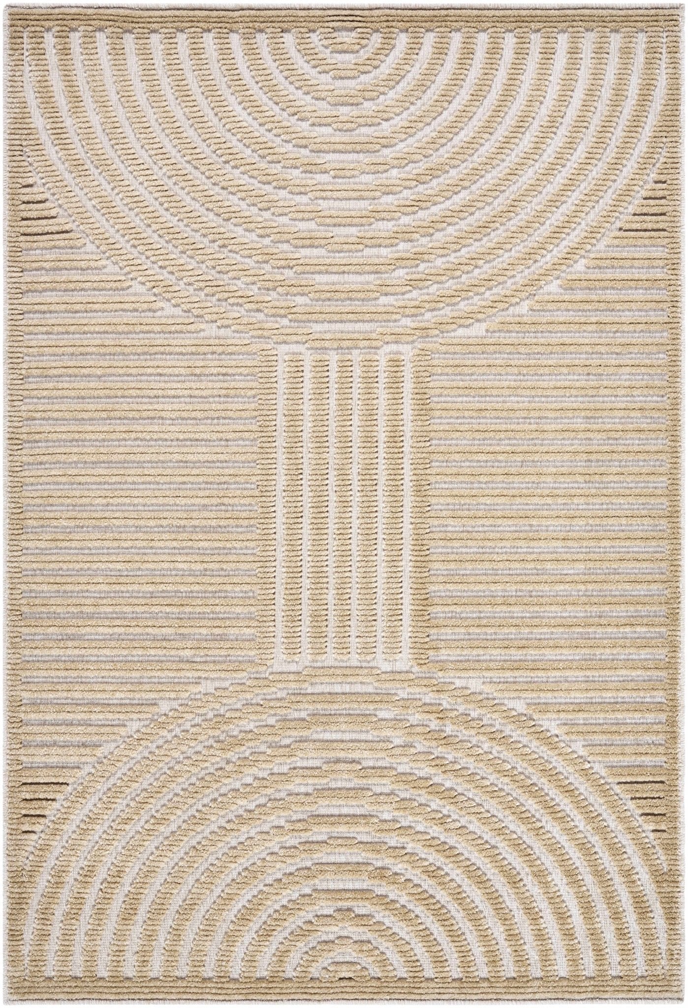Contemporary Style Beige Washable Area Rug - Image 2