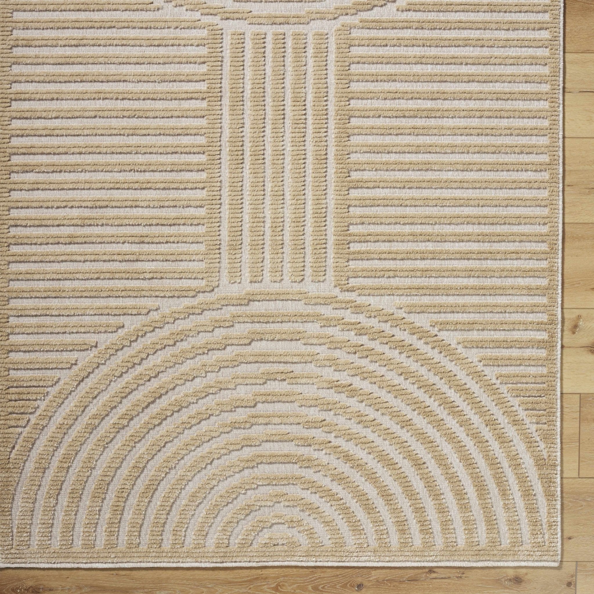 Contemporary Style Beige Washable Area Rug - Image 6
