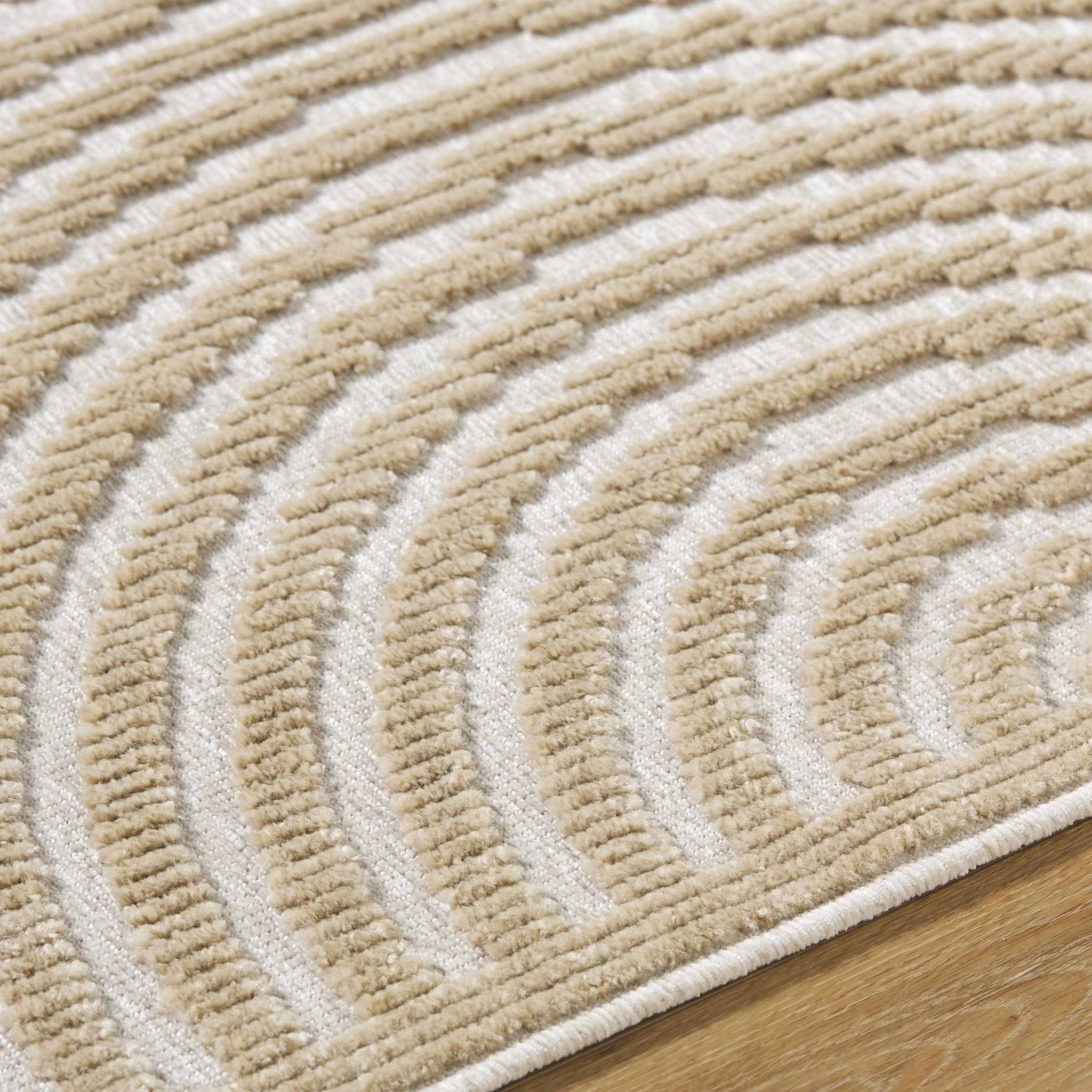 Contemporary Style Beige Washable Area Rug - Image 7