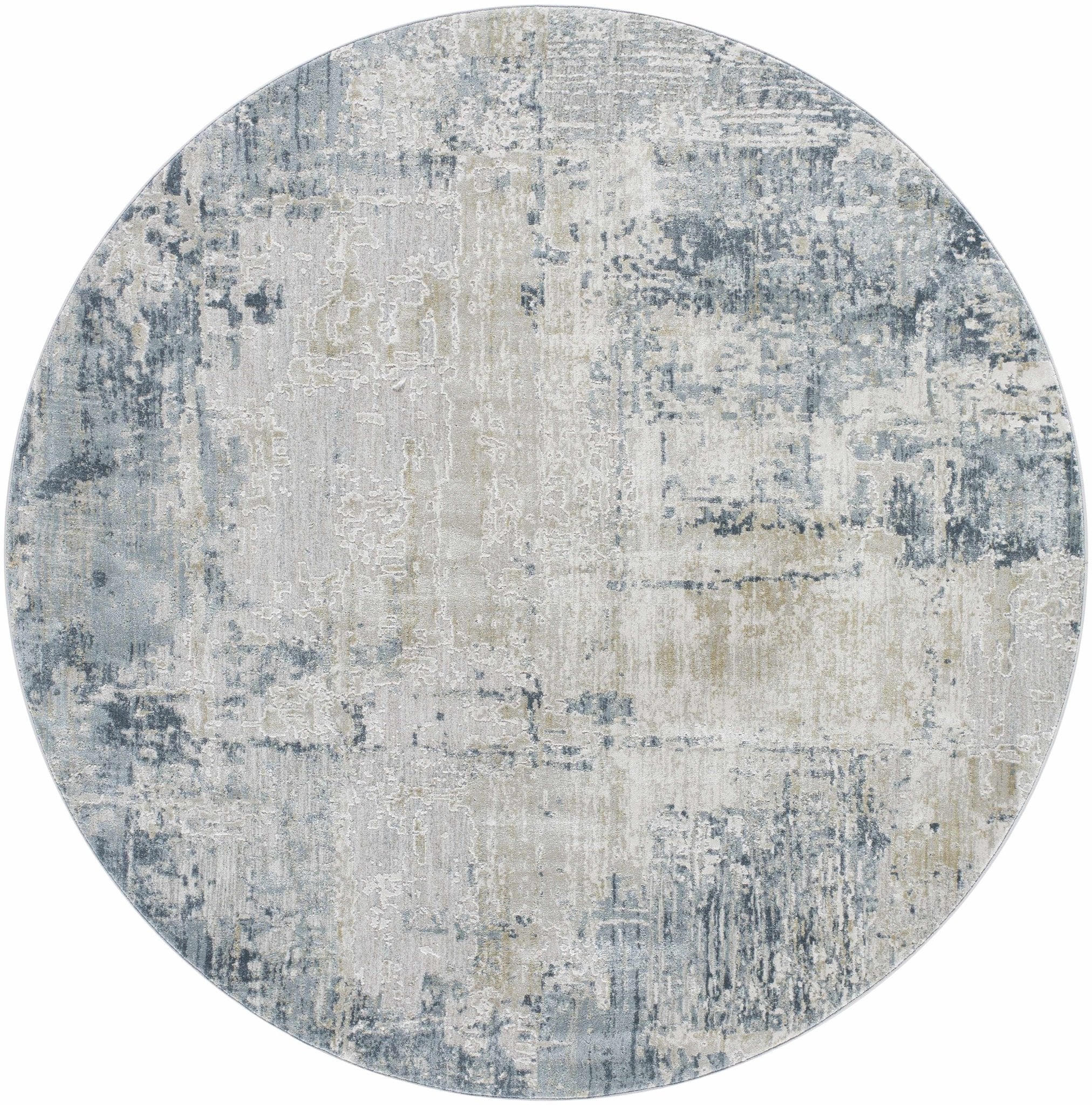 Contemporary Style Abstract Blue Area Rug - Image 11