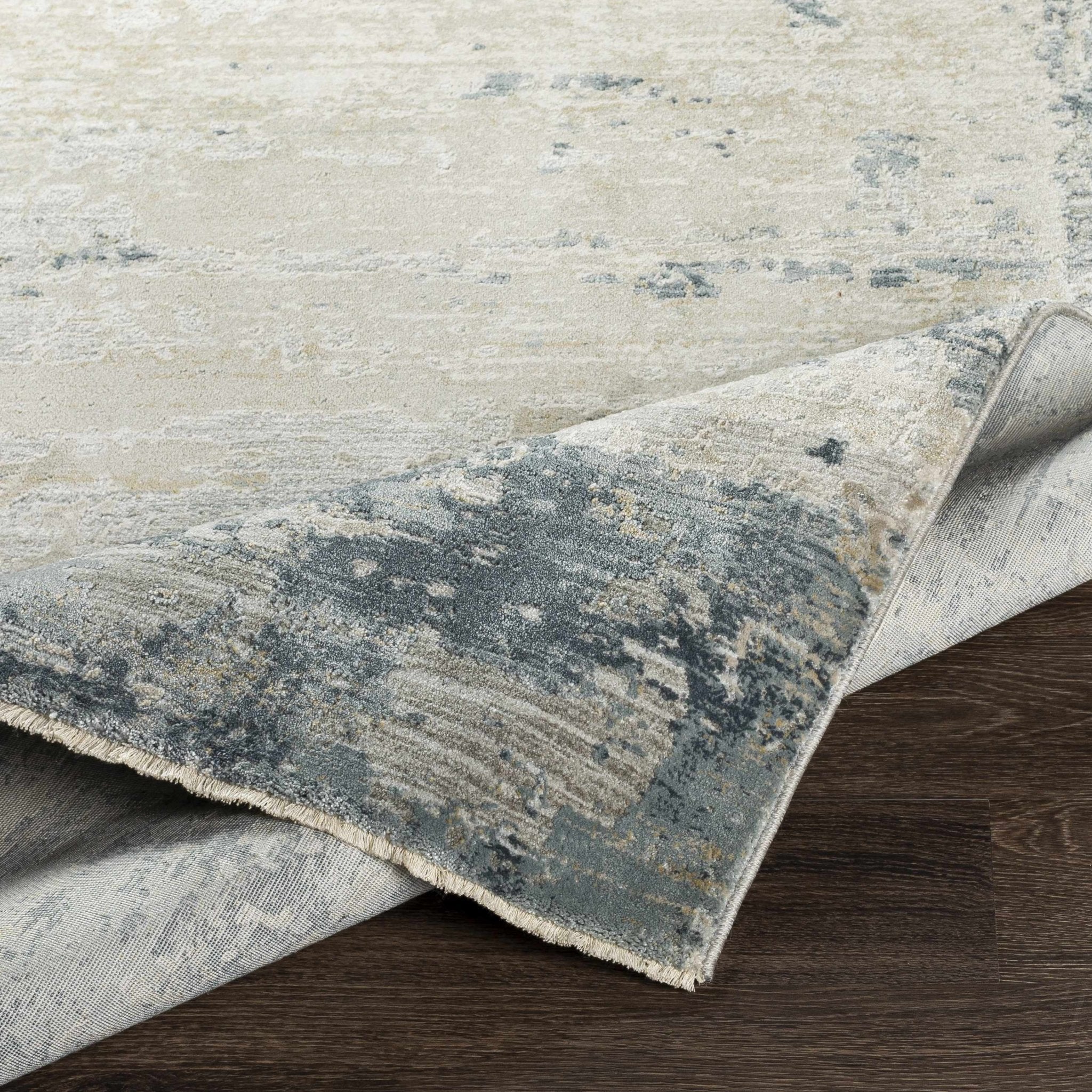 Contemporary Style Abstract Blue Area Rug - Image 5