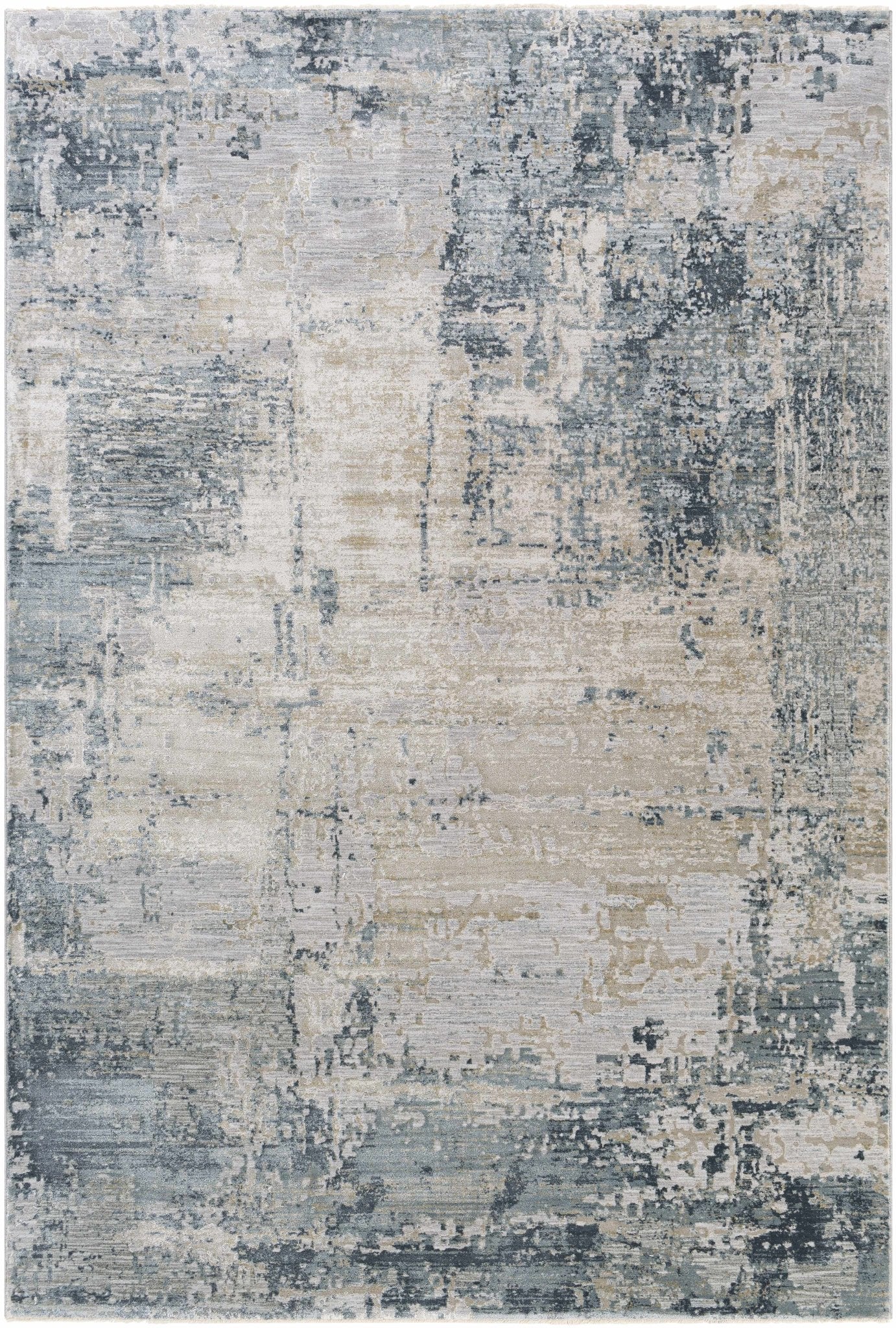 Contemporary Style Abstract Blue Area Rug - Image 7