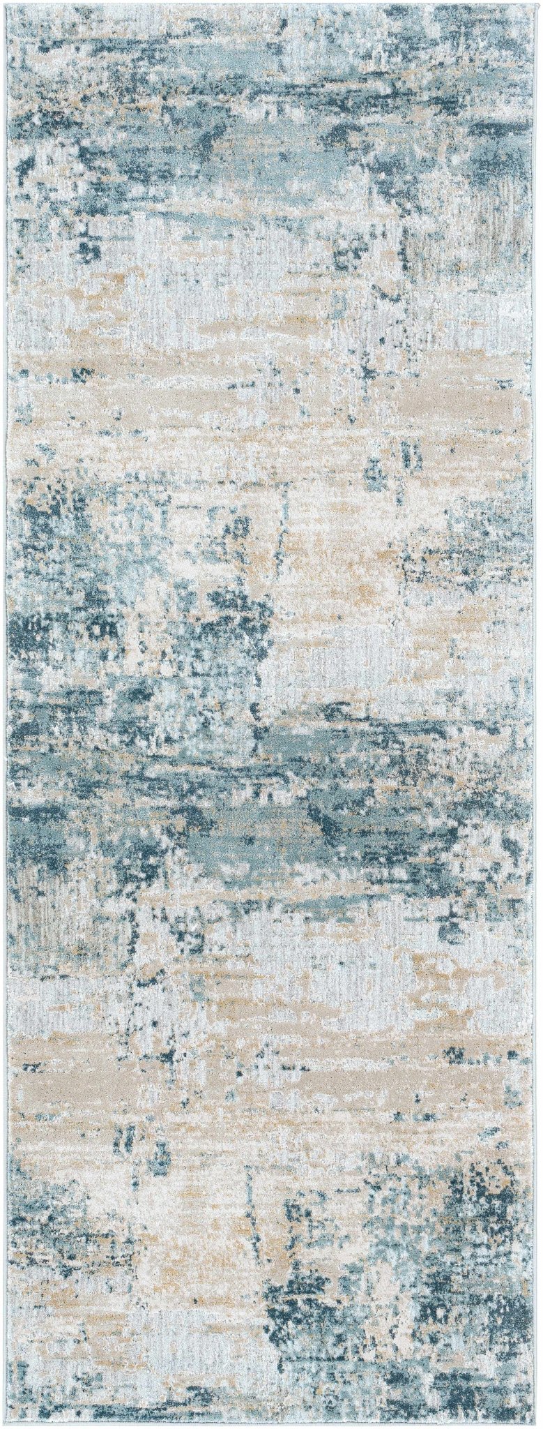 Contemporary Style Abstract Blue Area Rug - Image 8