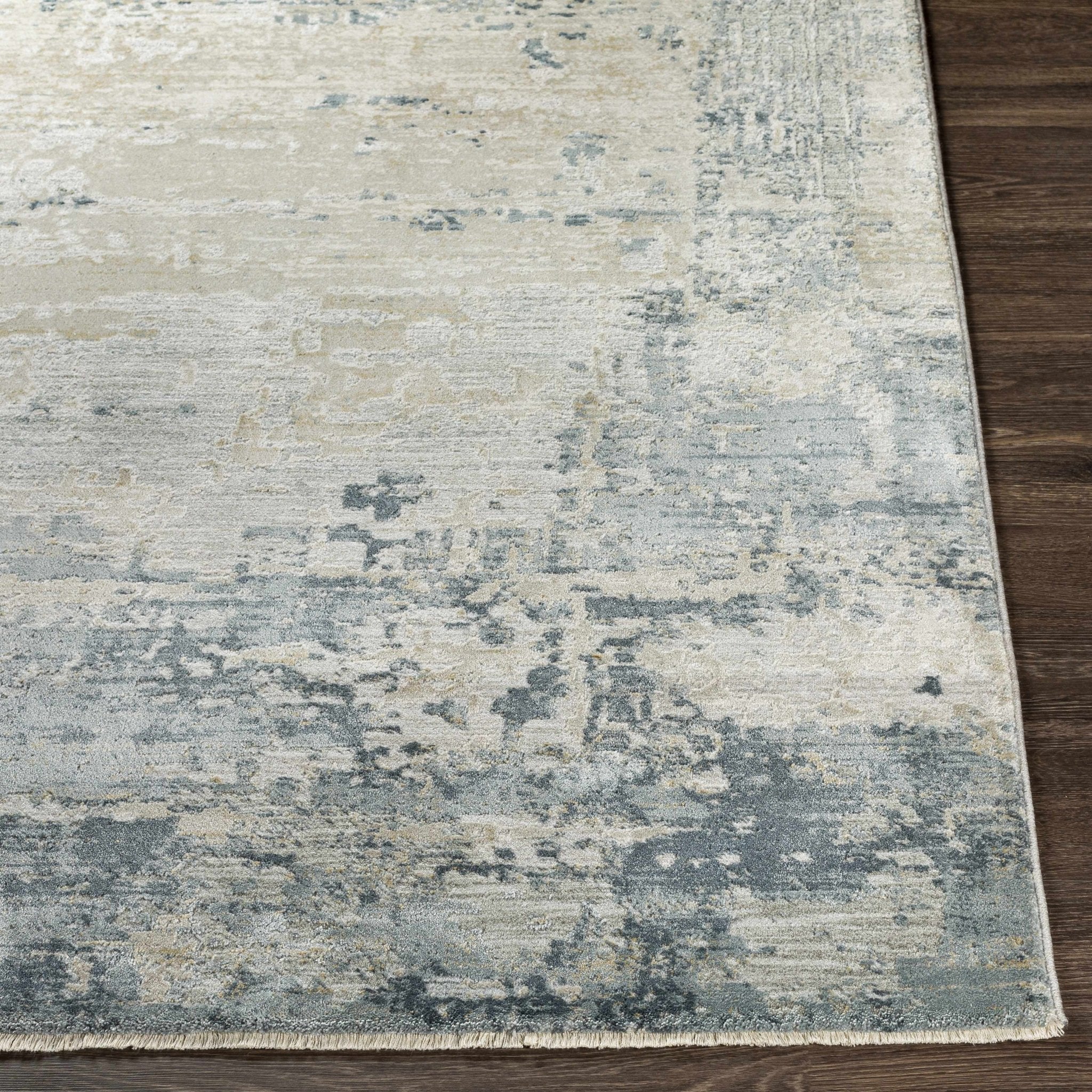 Contemporary Style Abstract Blue Area Rug - Image 9