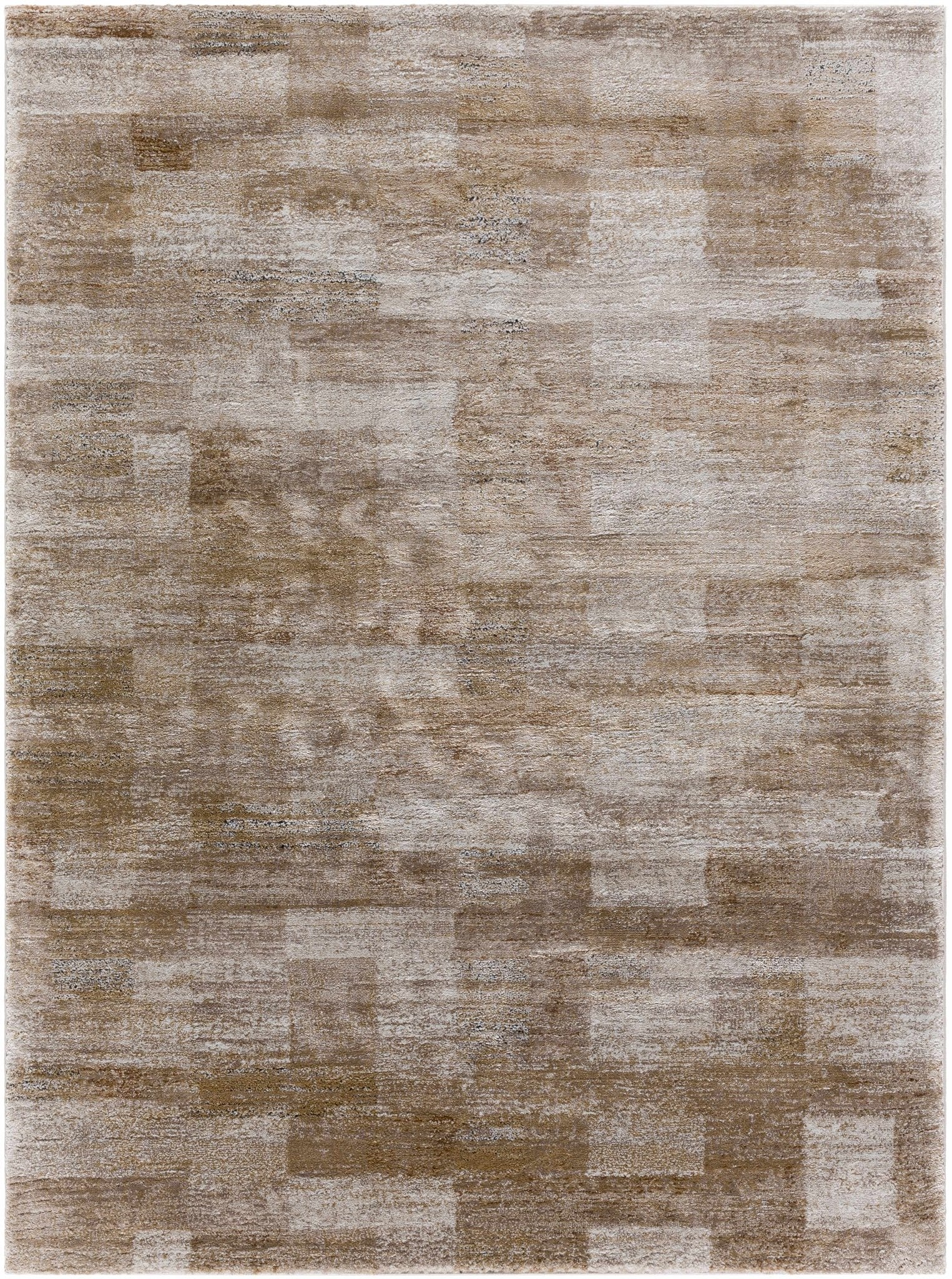 Contemporary Style Brown And Peach Machine Woven Area Rug - Image 2