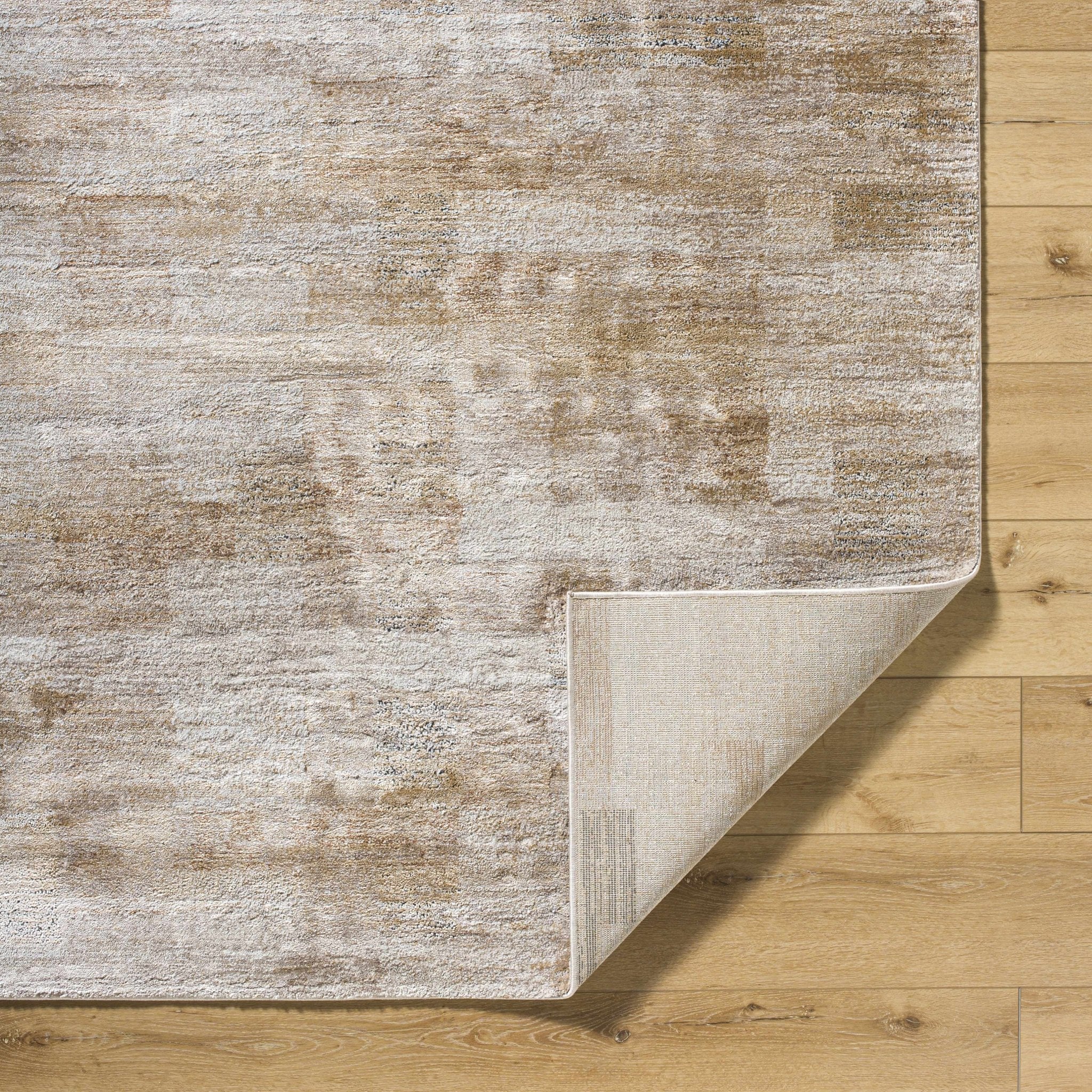 Contemporary Style Brown And Peach Machine Woven Area Rug - Image 5