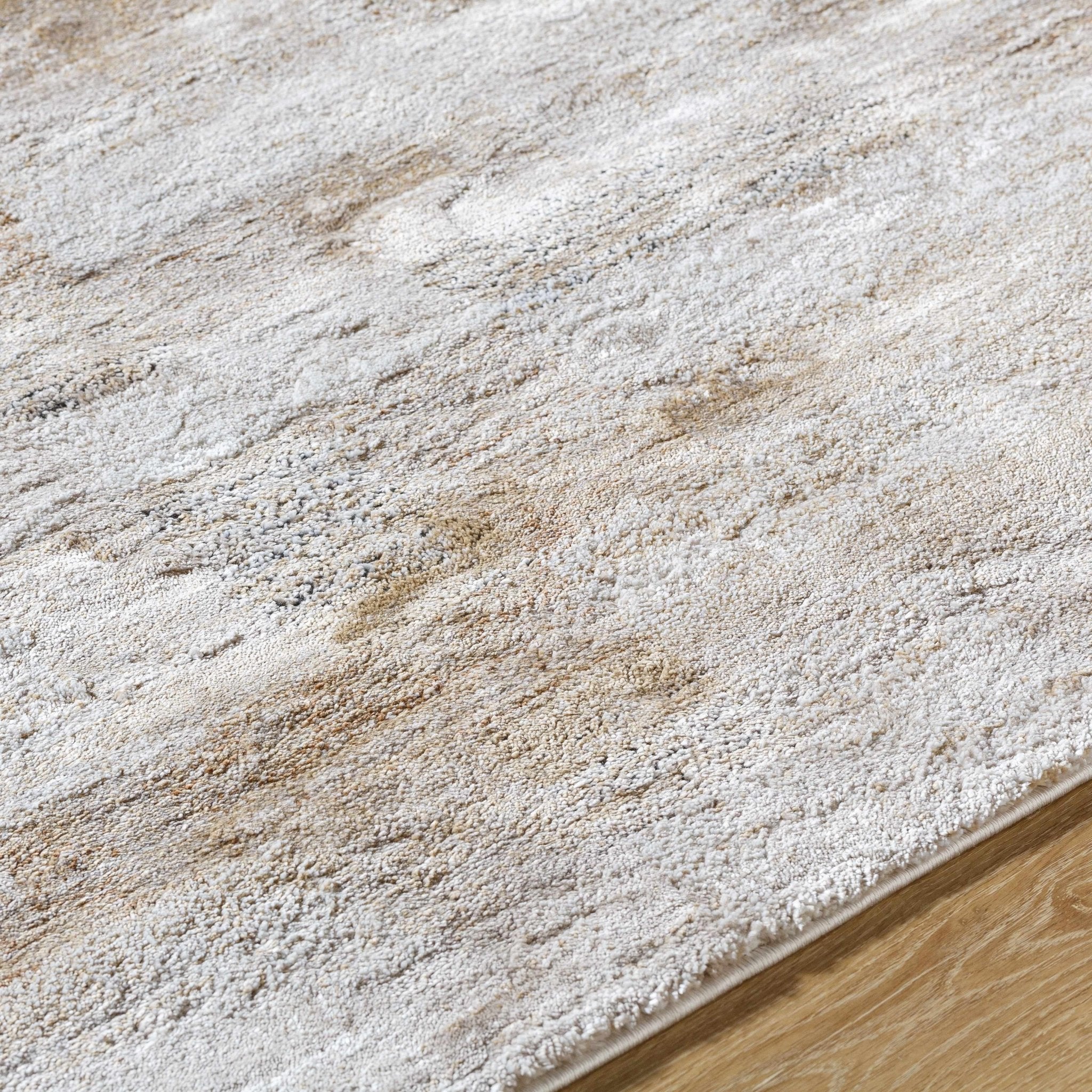 Contemporary Style Brown And Peach Machine Woven Area Rug - Image 6
