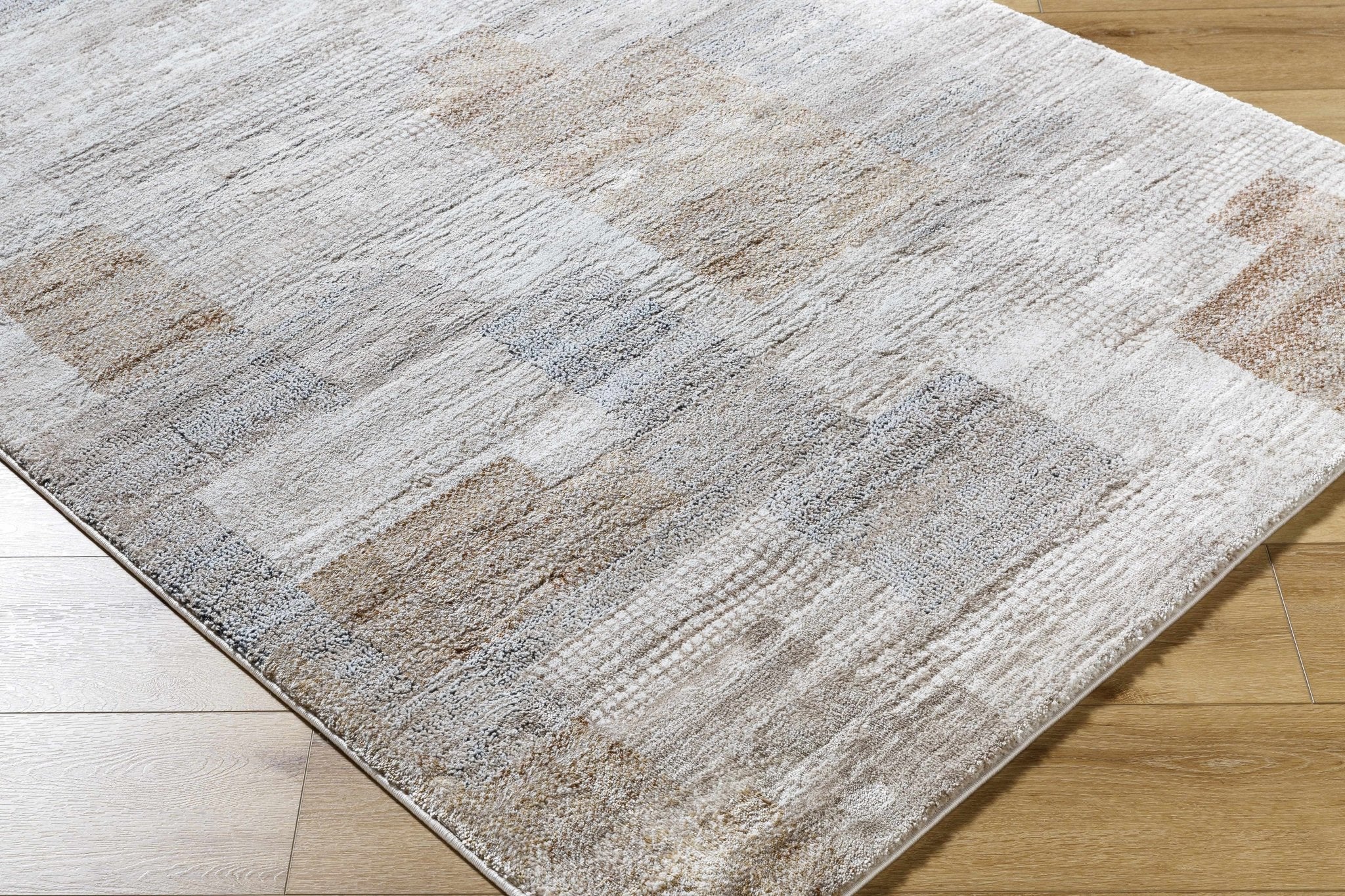 Contemporary Style Brown Machine Woven Area Rug - Image 3