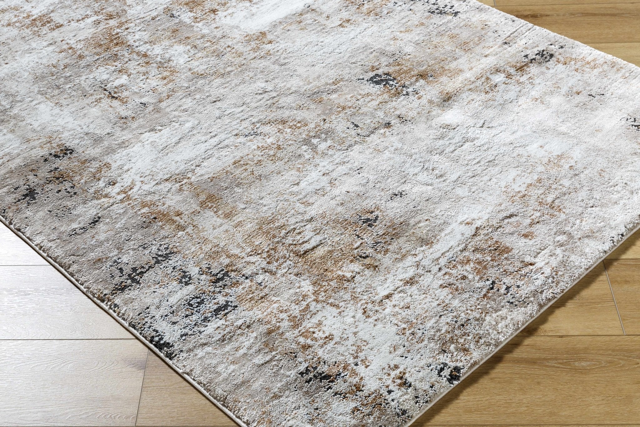 Contemporary Style Brown Machine Woven Area Rug - Image 3