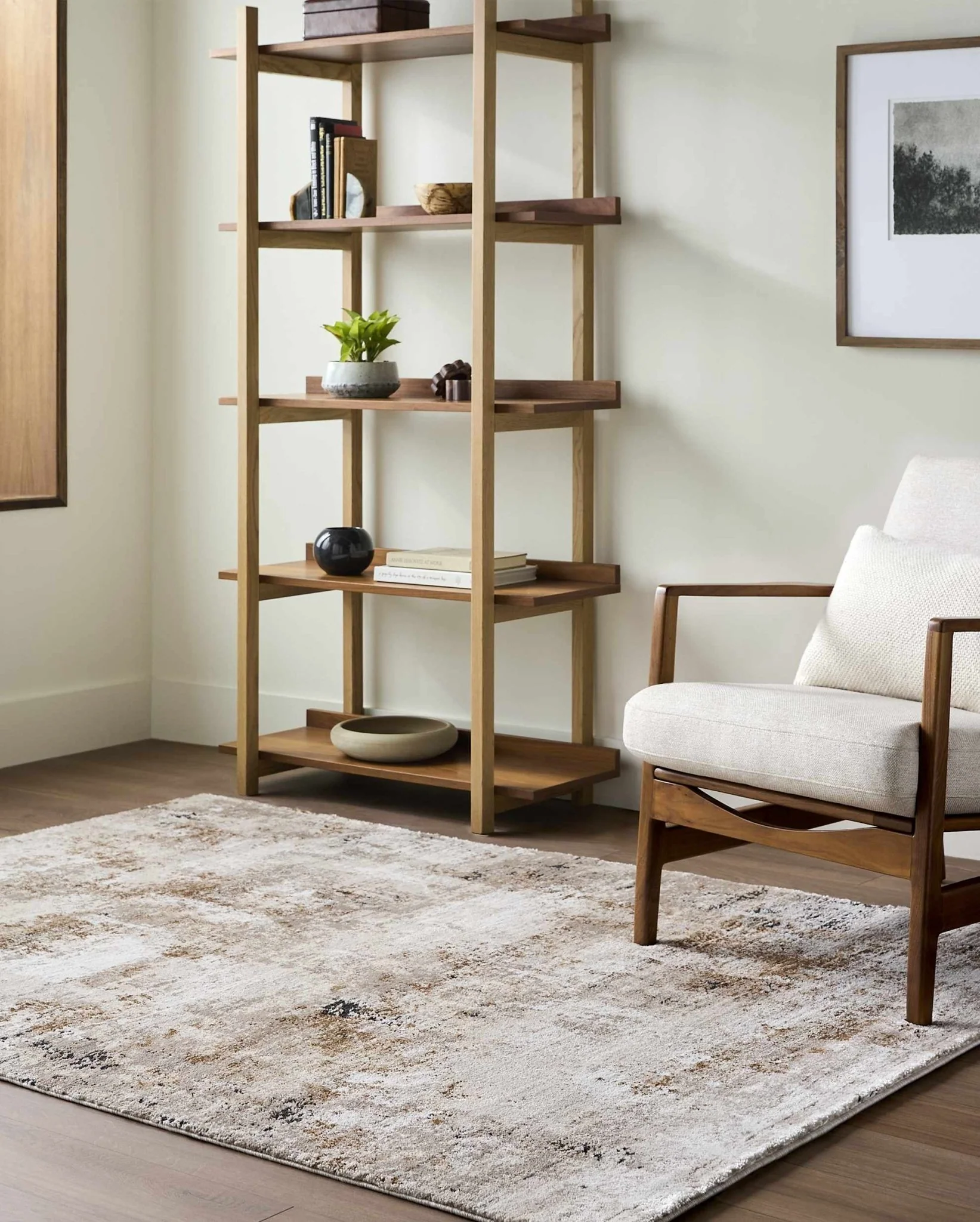Contemporary Style Brown Machine Woven Area Rug - Image 7