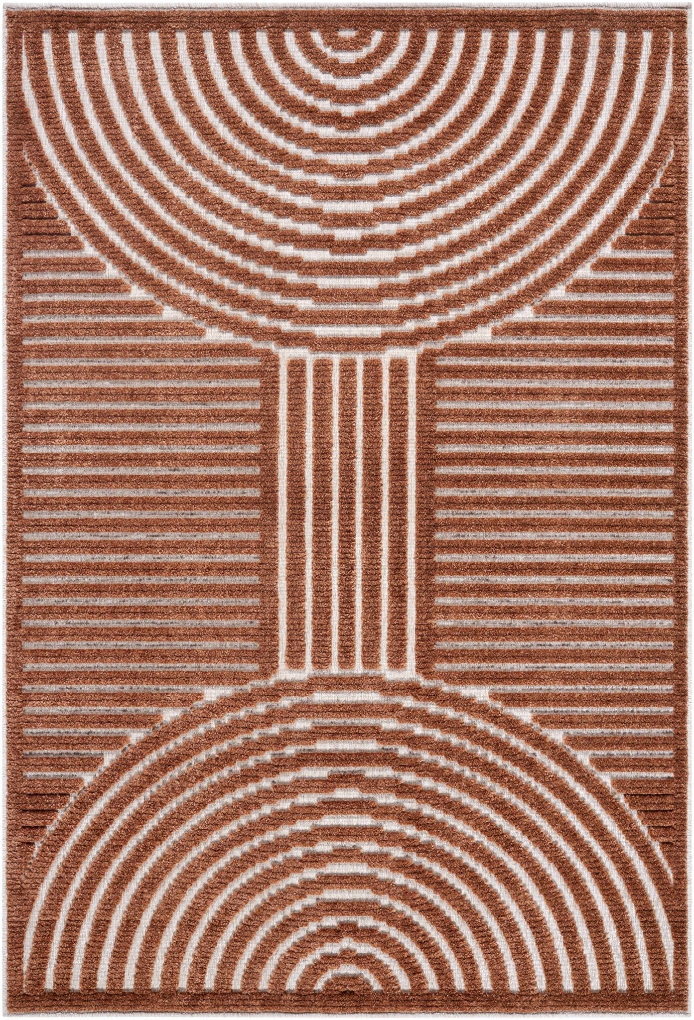Deron Contemporary Style Brown Washable Area Rug - Image 2