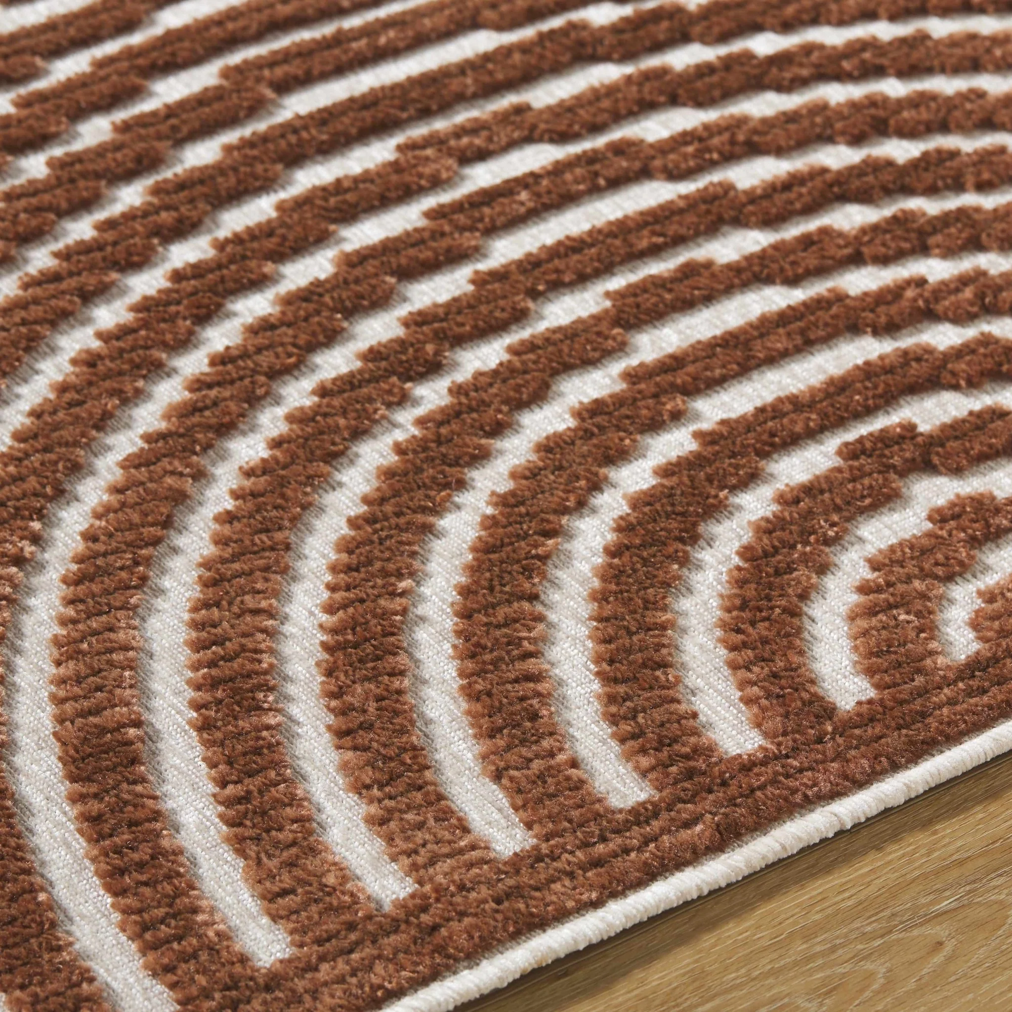 Deron Contemporary Style Brown Washable Area Rug - Image 7
