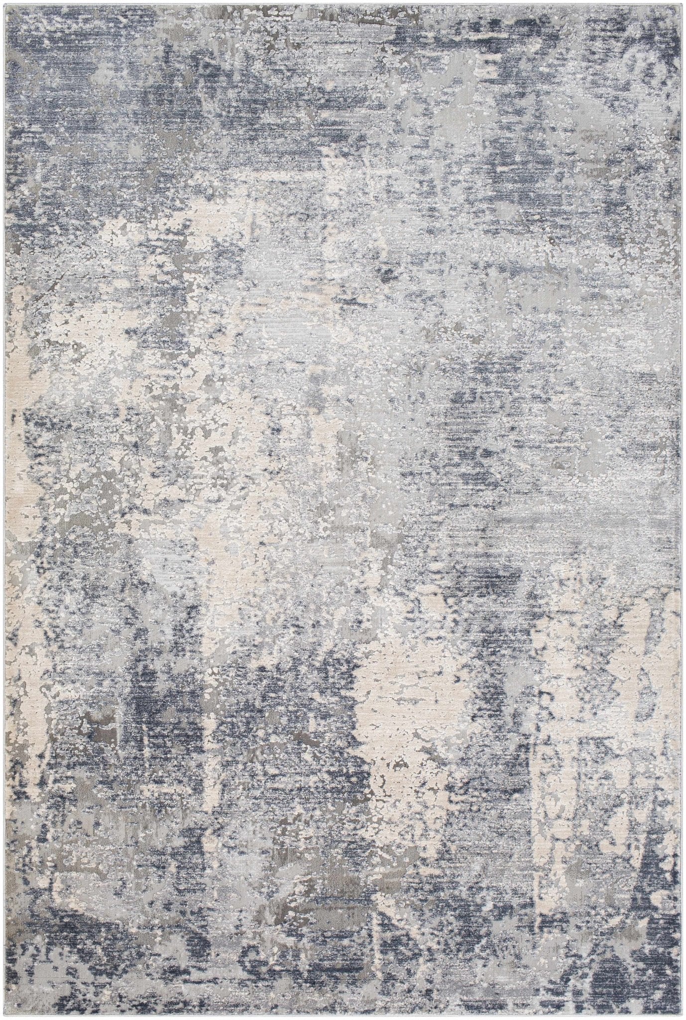 Contemporary Style Charcoal And Gray Machine Woven Rug - Image 10