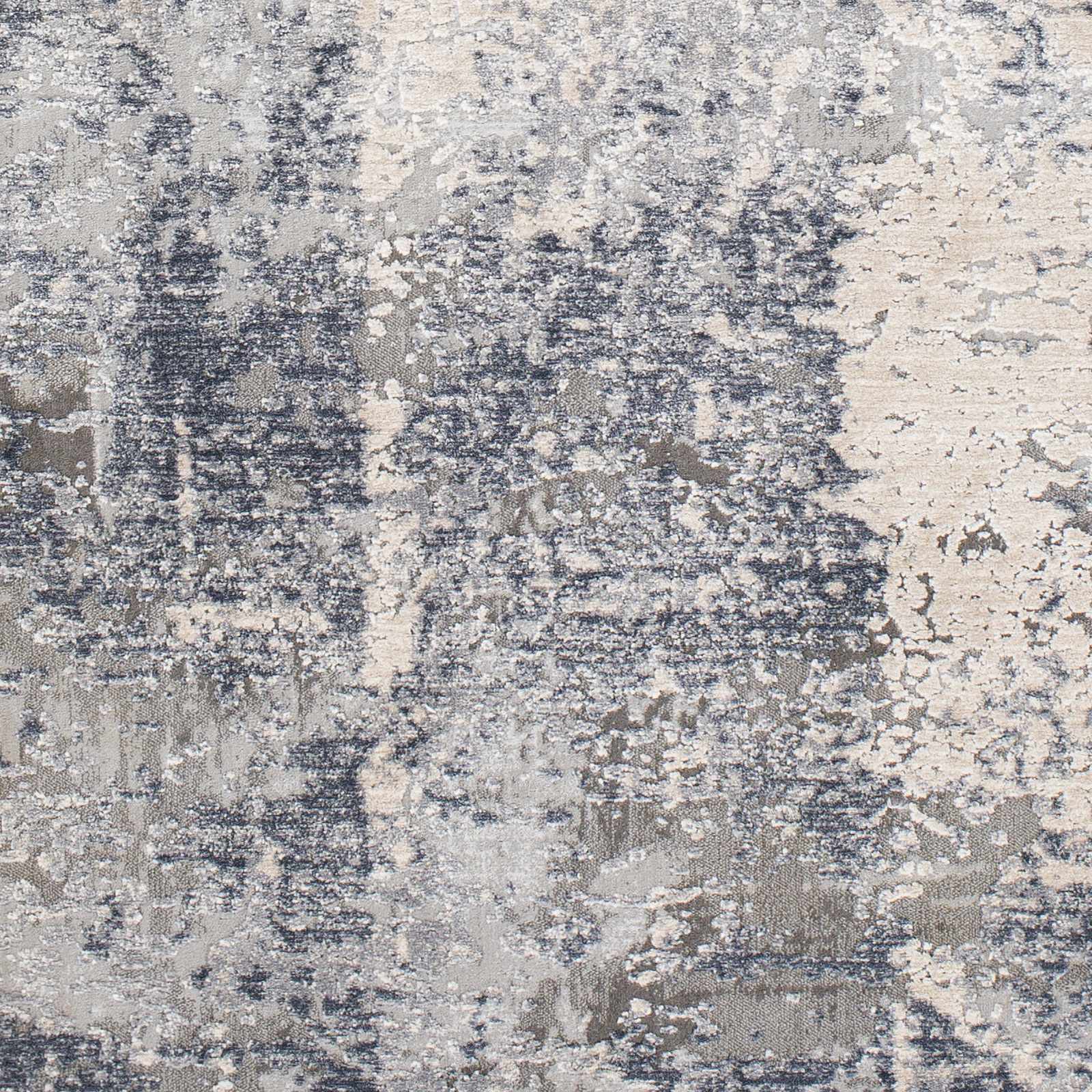 Contemporary Style Charcoal And Gray Machine Woven Rug - Image 4