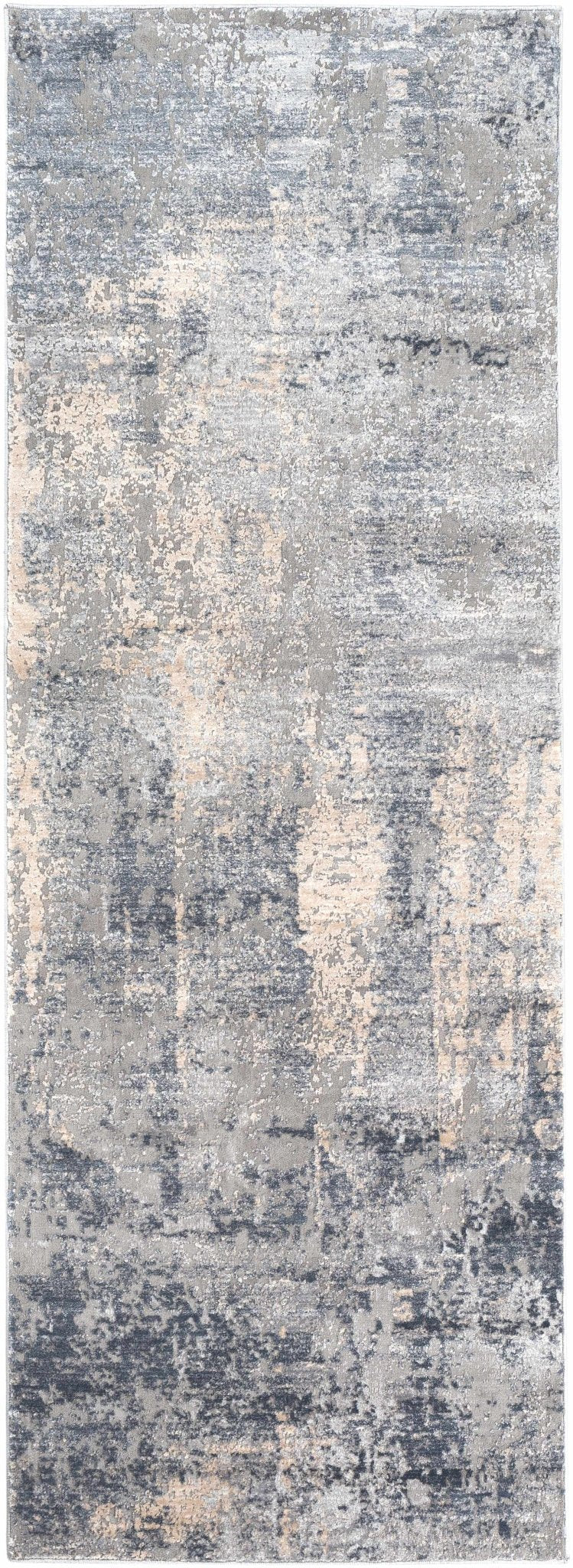 Contemporary Style Charcoal And Gray Machine Woven Rug - Image 8