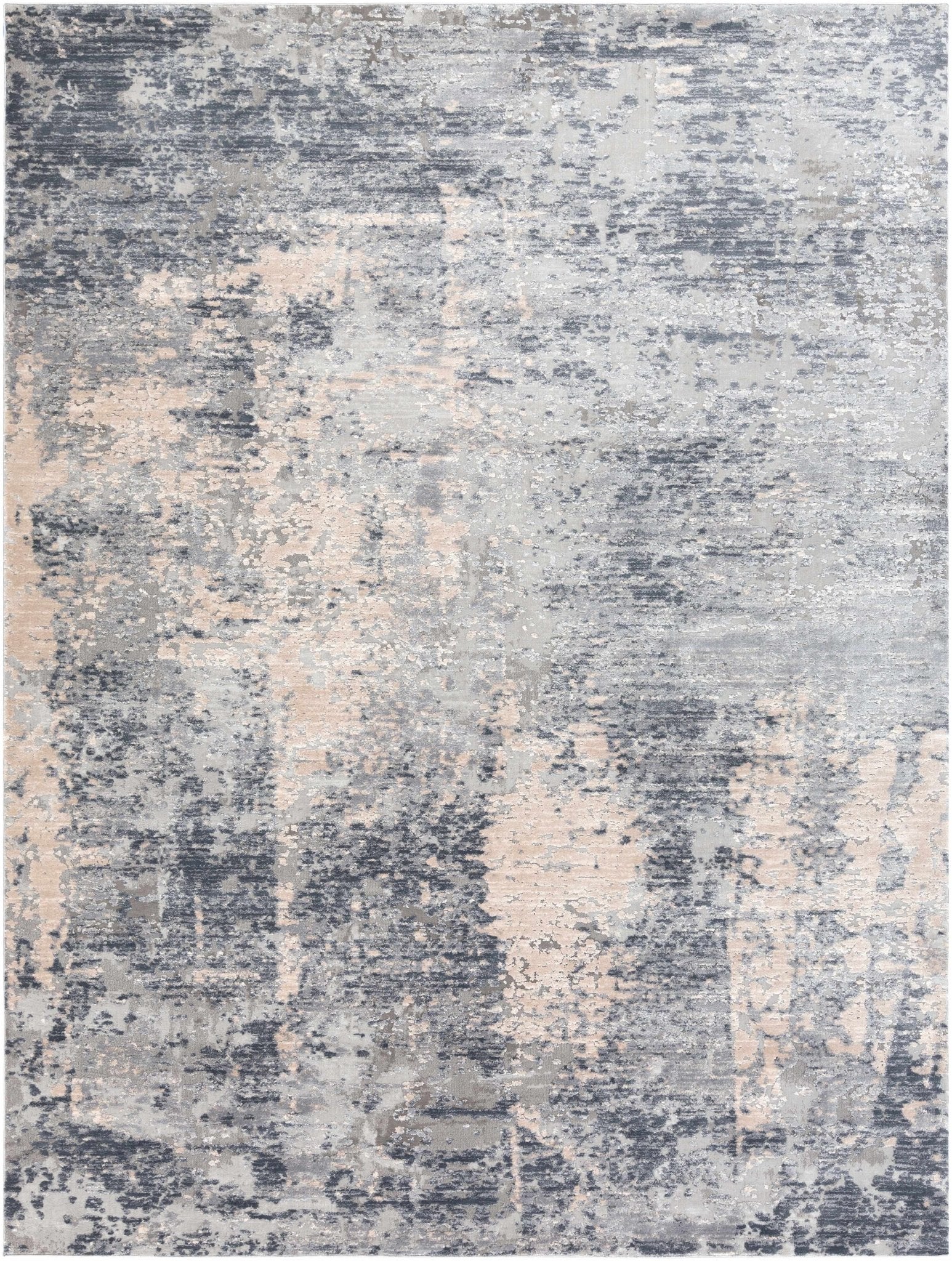 Contemporary Style Charcoal And Gray Machine Woven Rug - Image 9