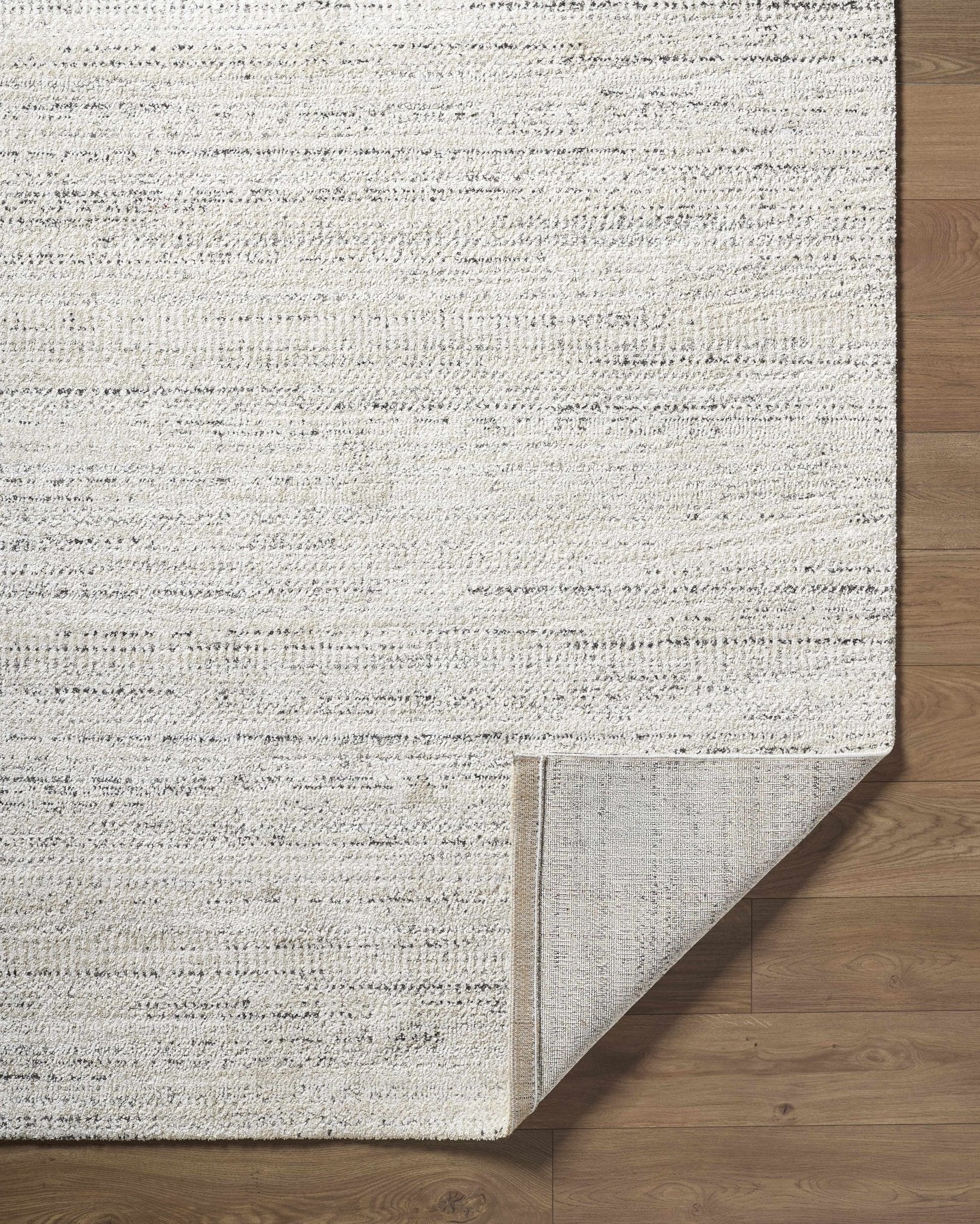 Contemporary Style Cream Machine Woven Area Rug - Image 2