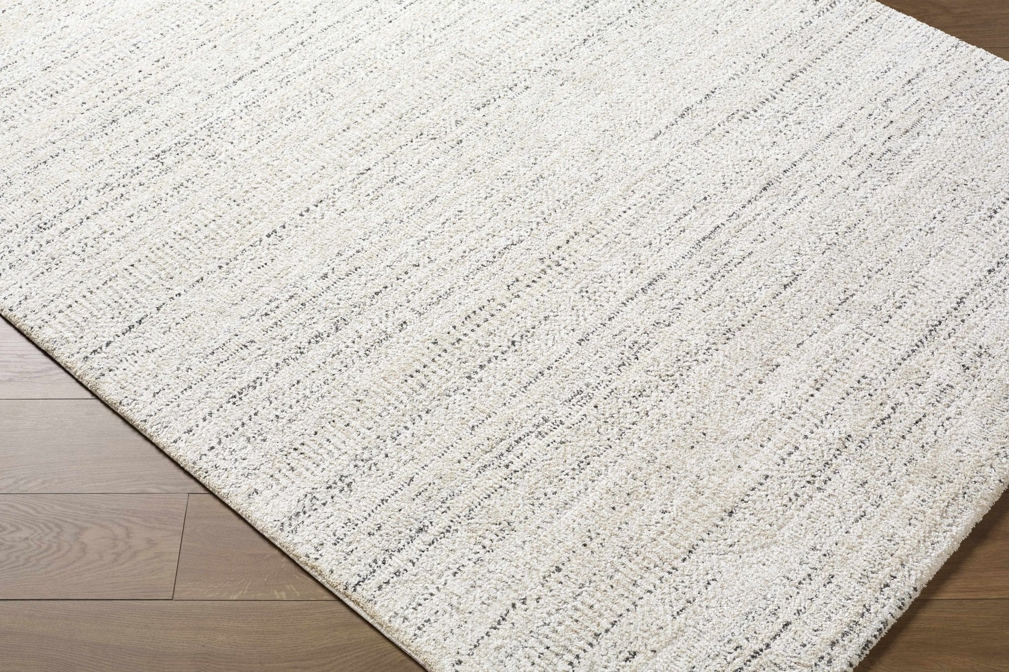 Contemporary Style Cream Machine Woven Area Rug - Image 5