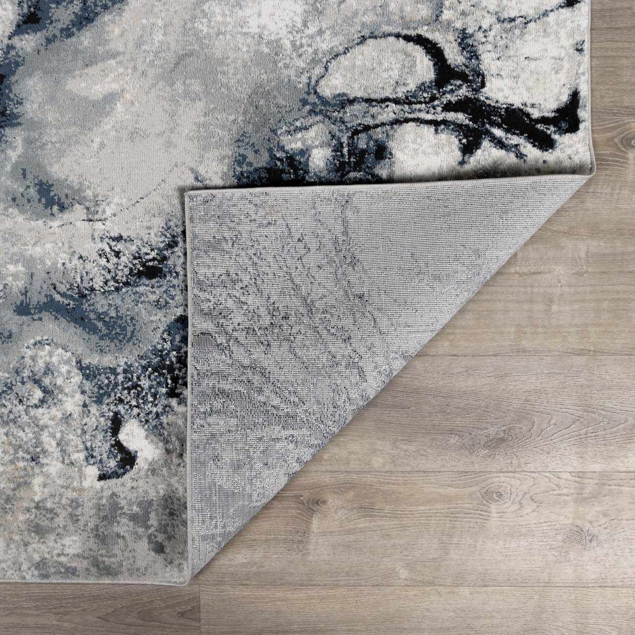 Kirkland Contemporary Style Dark Blue Marble Rug - Image 5