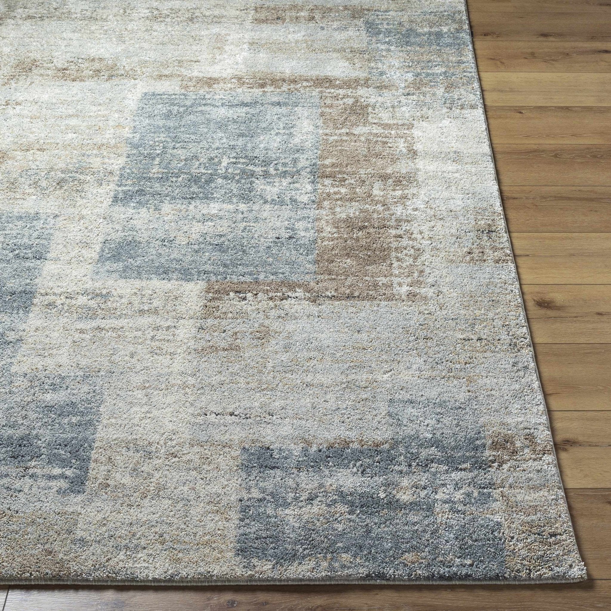 Contemporary Style Gray And Beige Woven Rug - Image 2