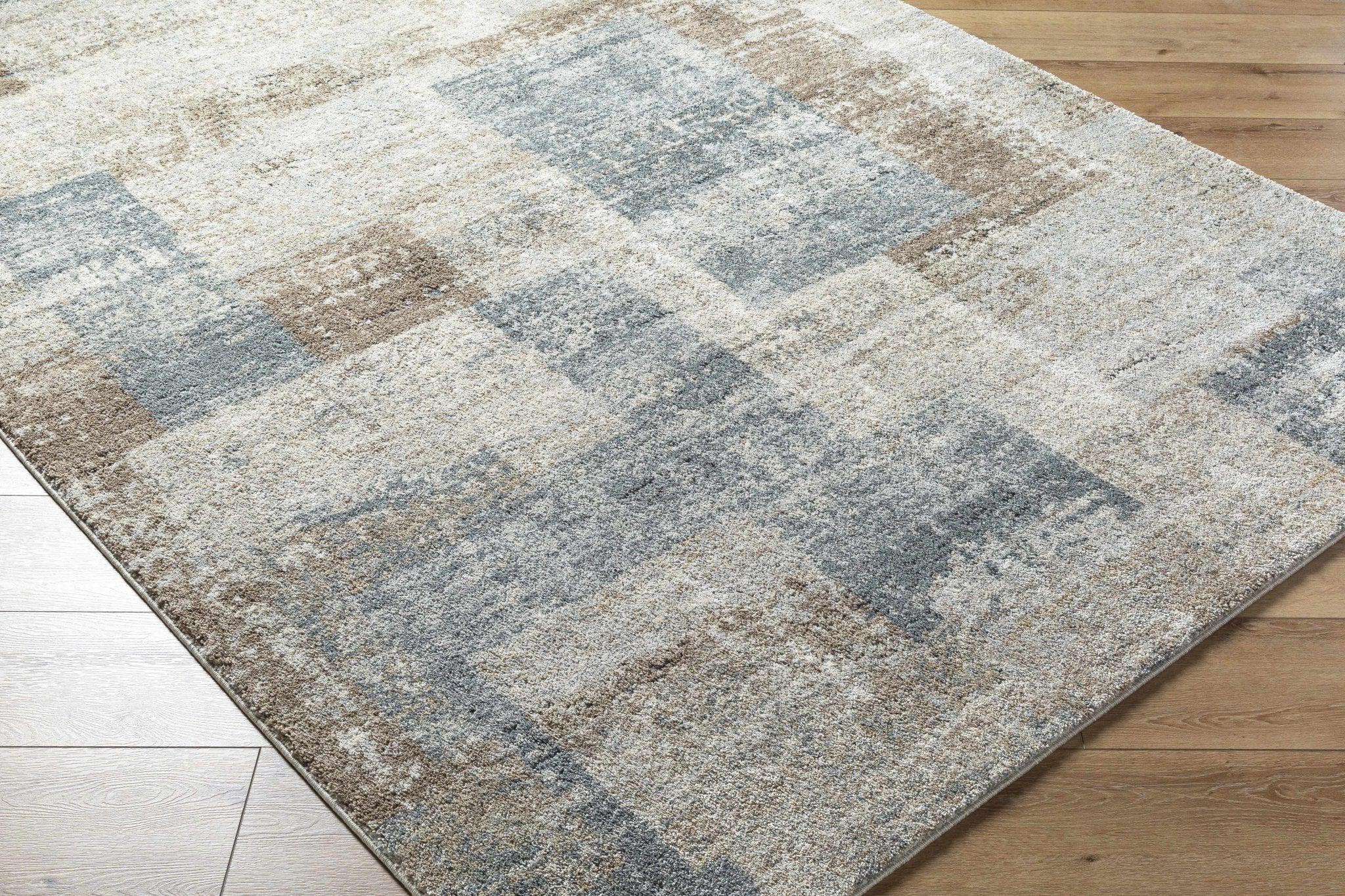 Contemporary Style Gray And Beige Woven Rug - Image 3