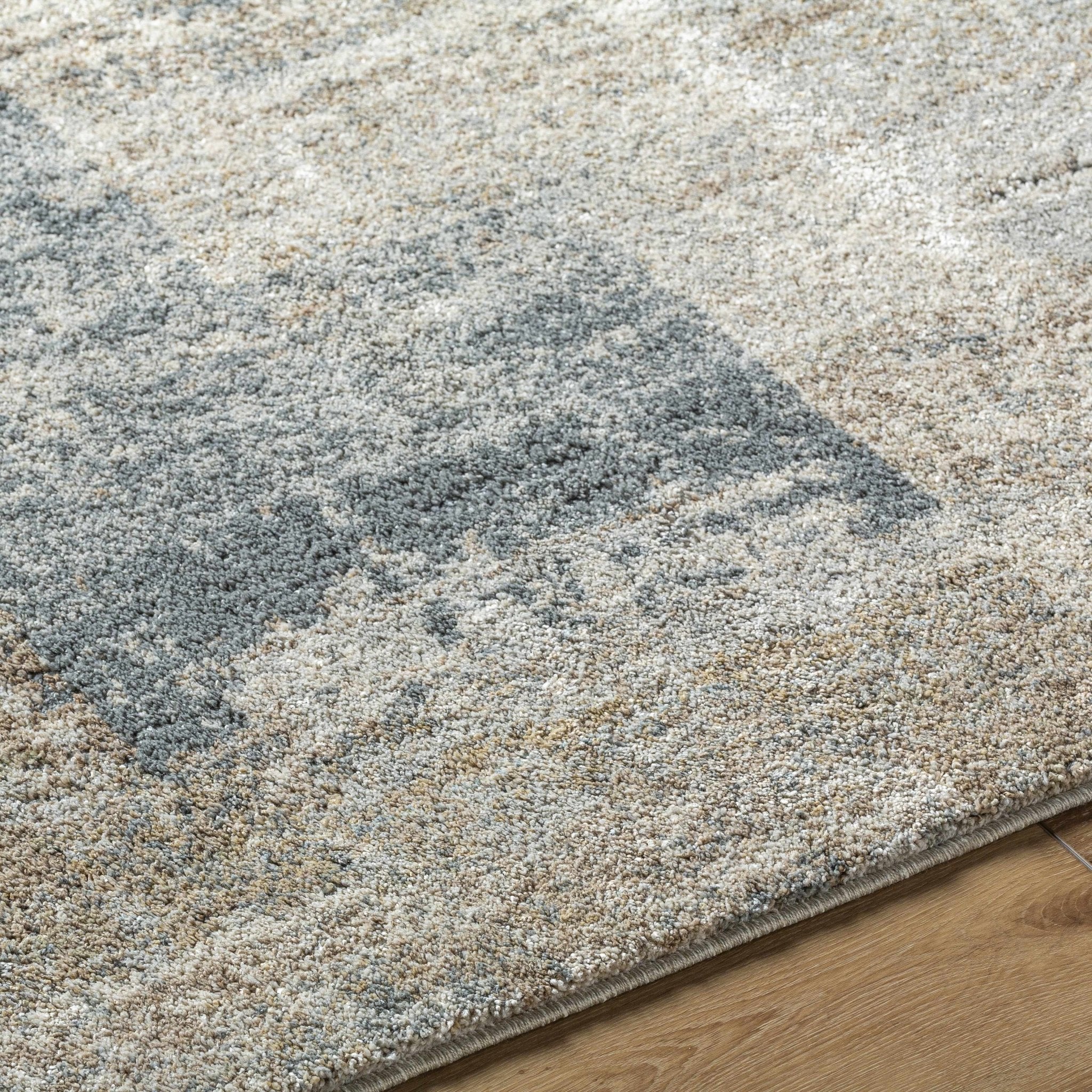 Contemporary Style Gray And Beige Woven Rug - Image 5