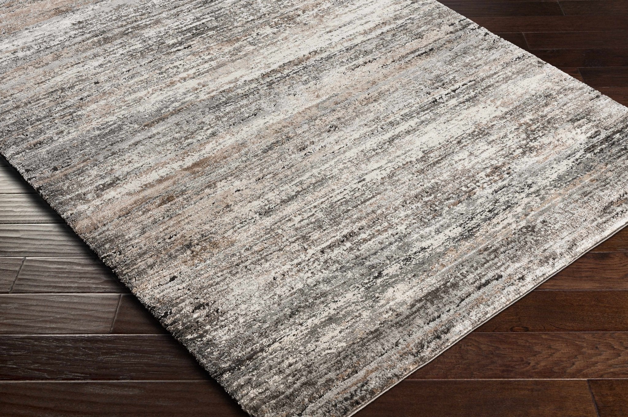 Contemporary Style Gray And Charcoal Machine Woven Area Rug - Image 5