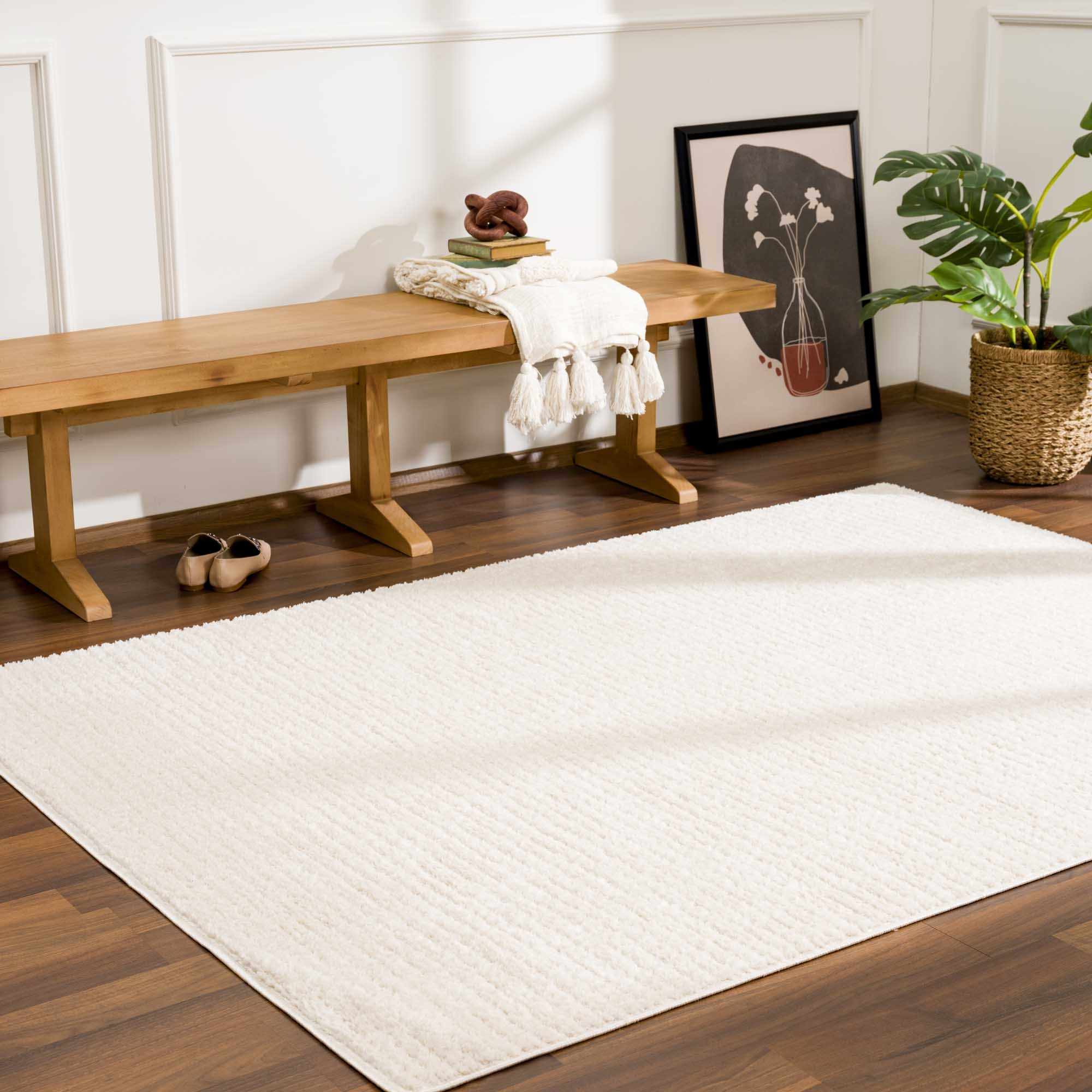 Contemporary Style Ivory Area Rug - Image 17