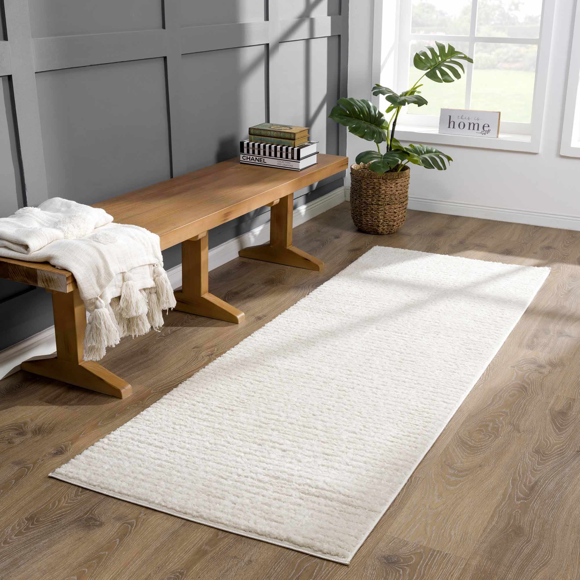 Contemporary Style Ivory Area Rug - Image 4