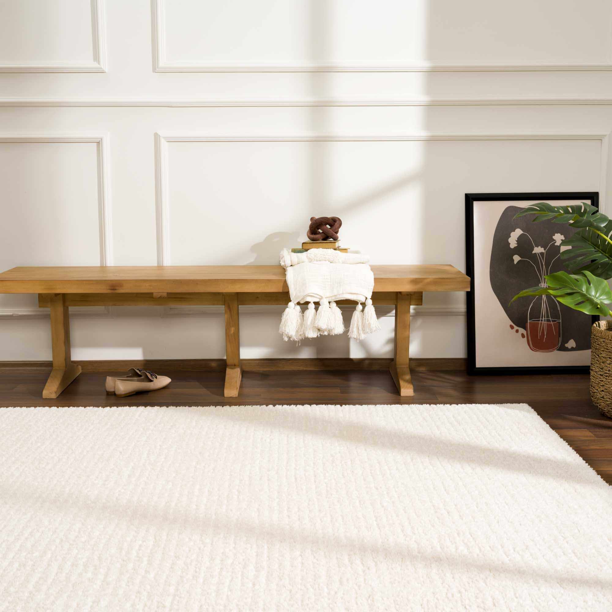 Contemporary Style Ivory Area Rug - Image 9