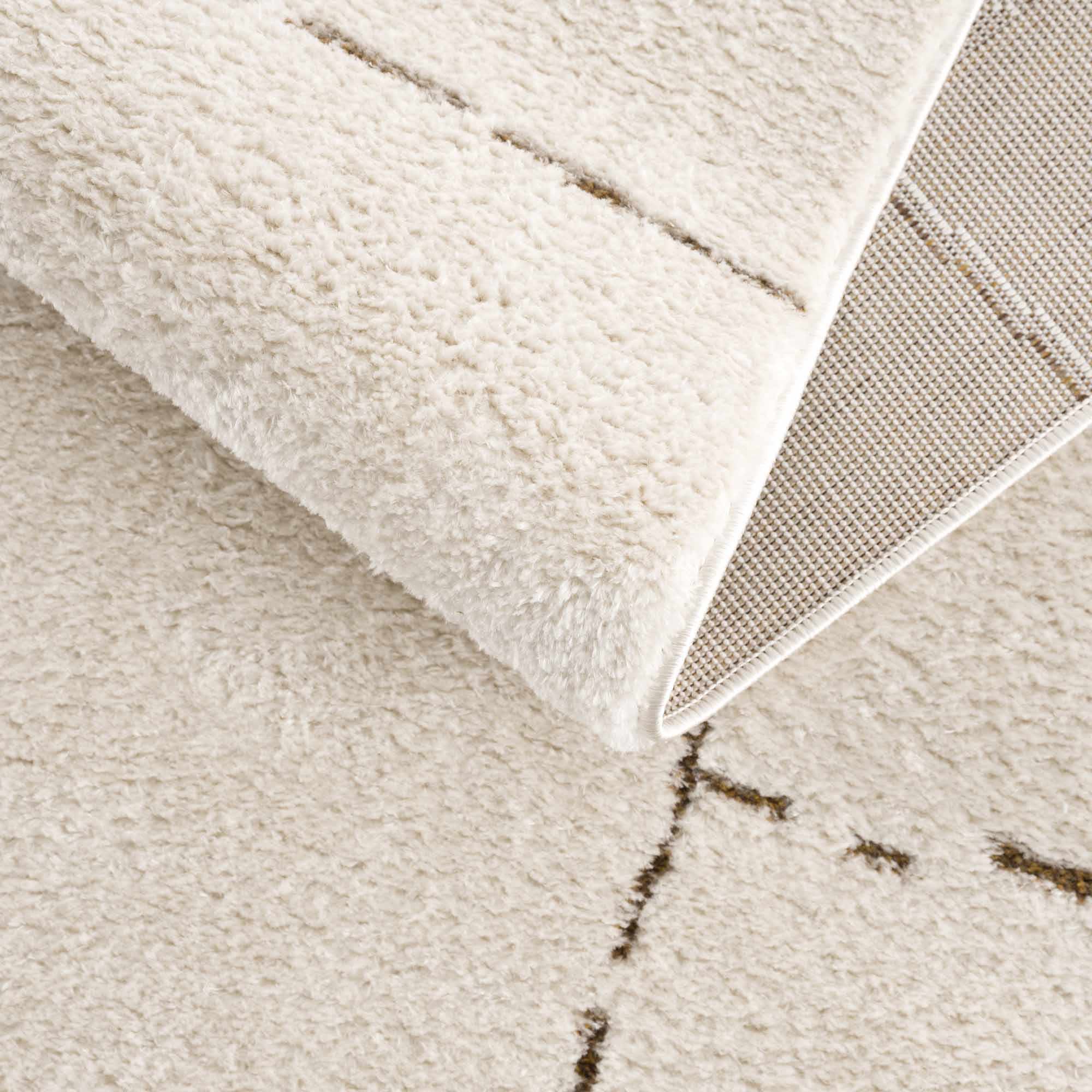 Contemporary Style Ivory & Brown Area Rug - Image 12