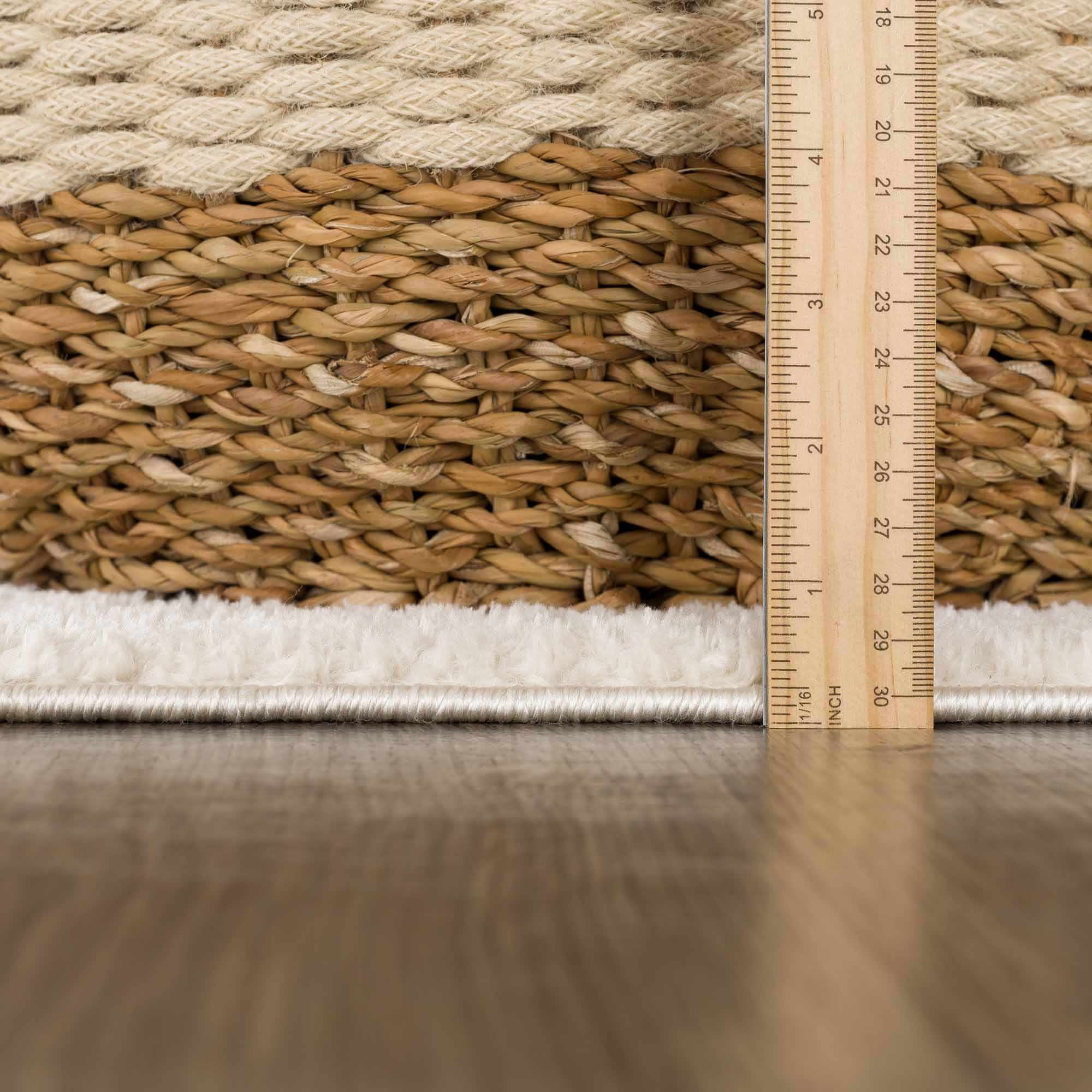 Contemporary Style Ivory & Brown Area Rug - Image 15
