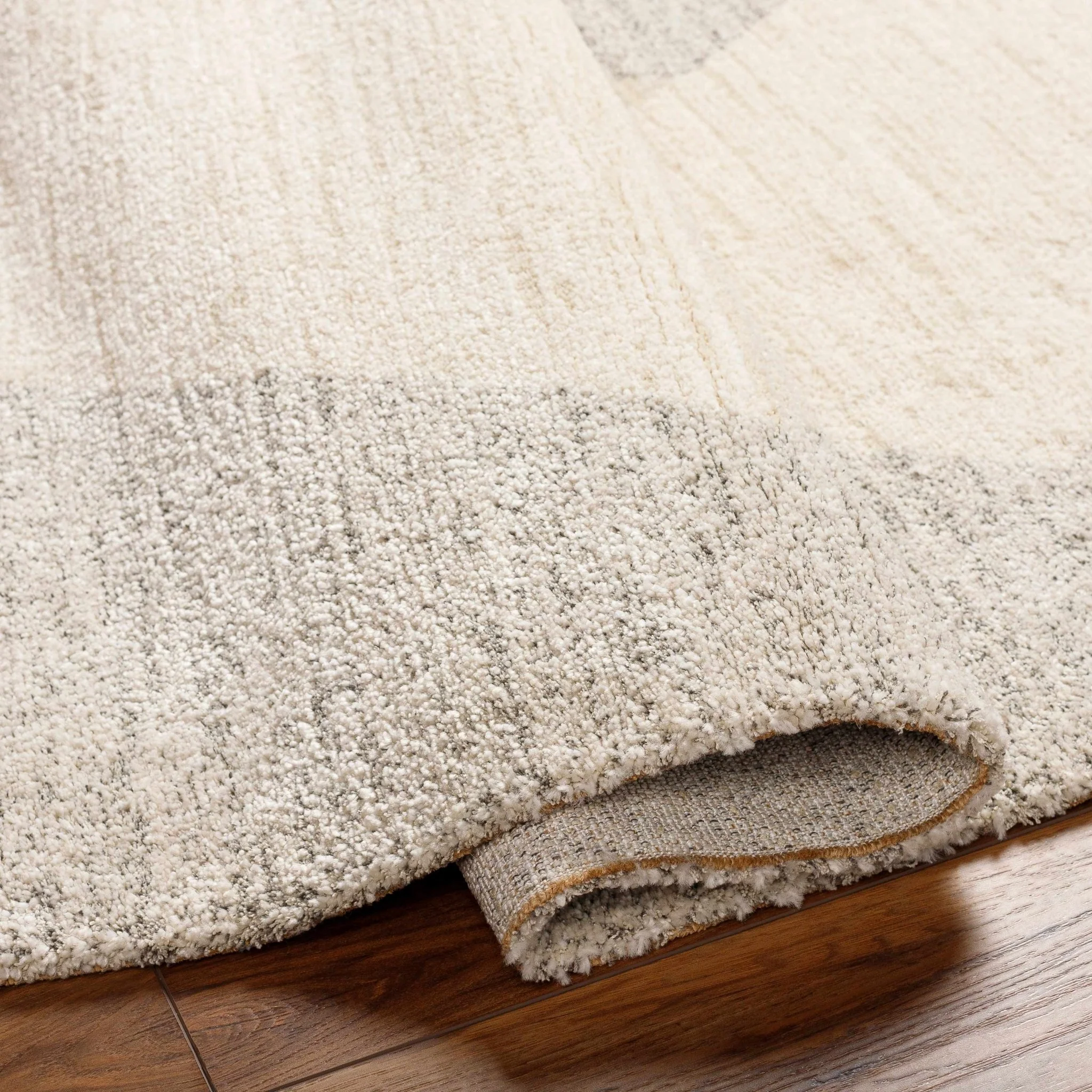 Contemporary Style Ivory Machine Woven Rug - Image 4