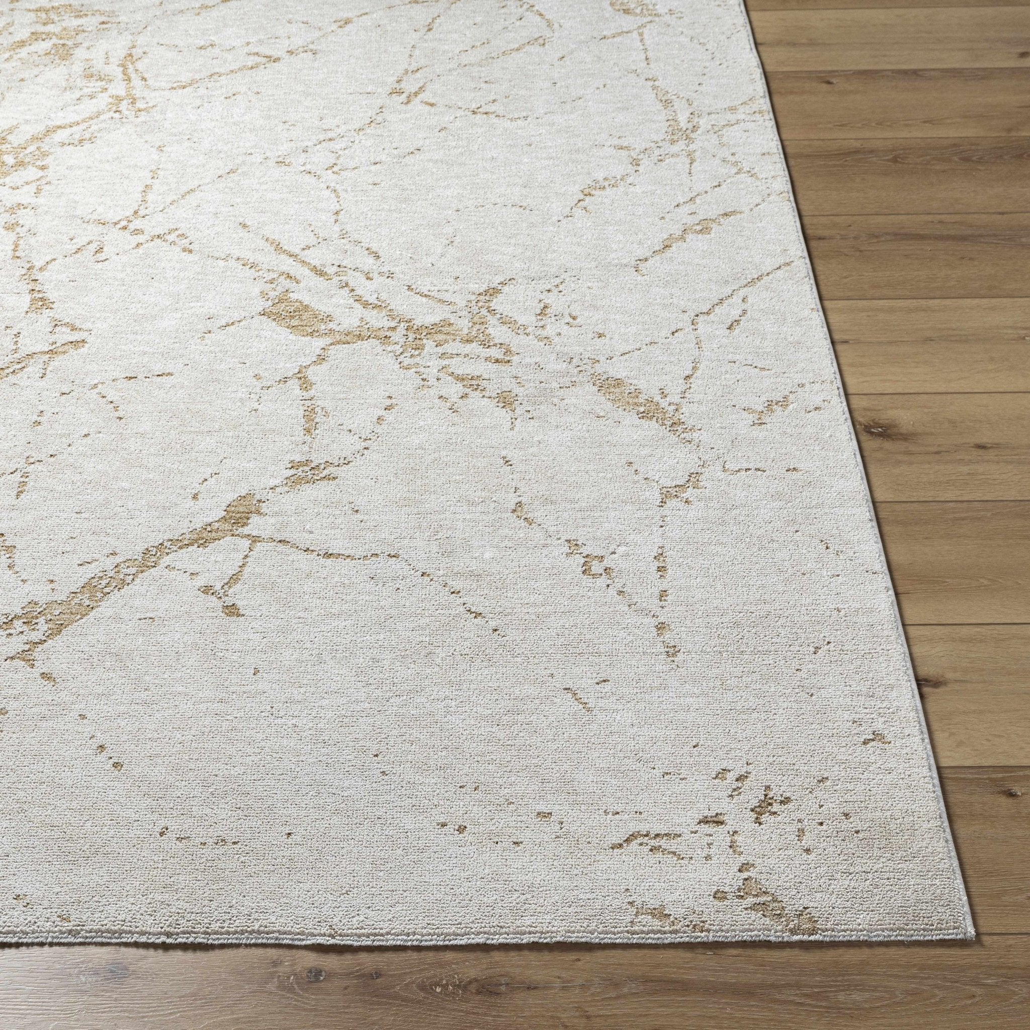 Contemporary Style Ivory Machine Woven Rug - Image 2