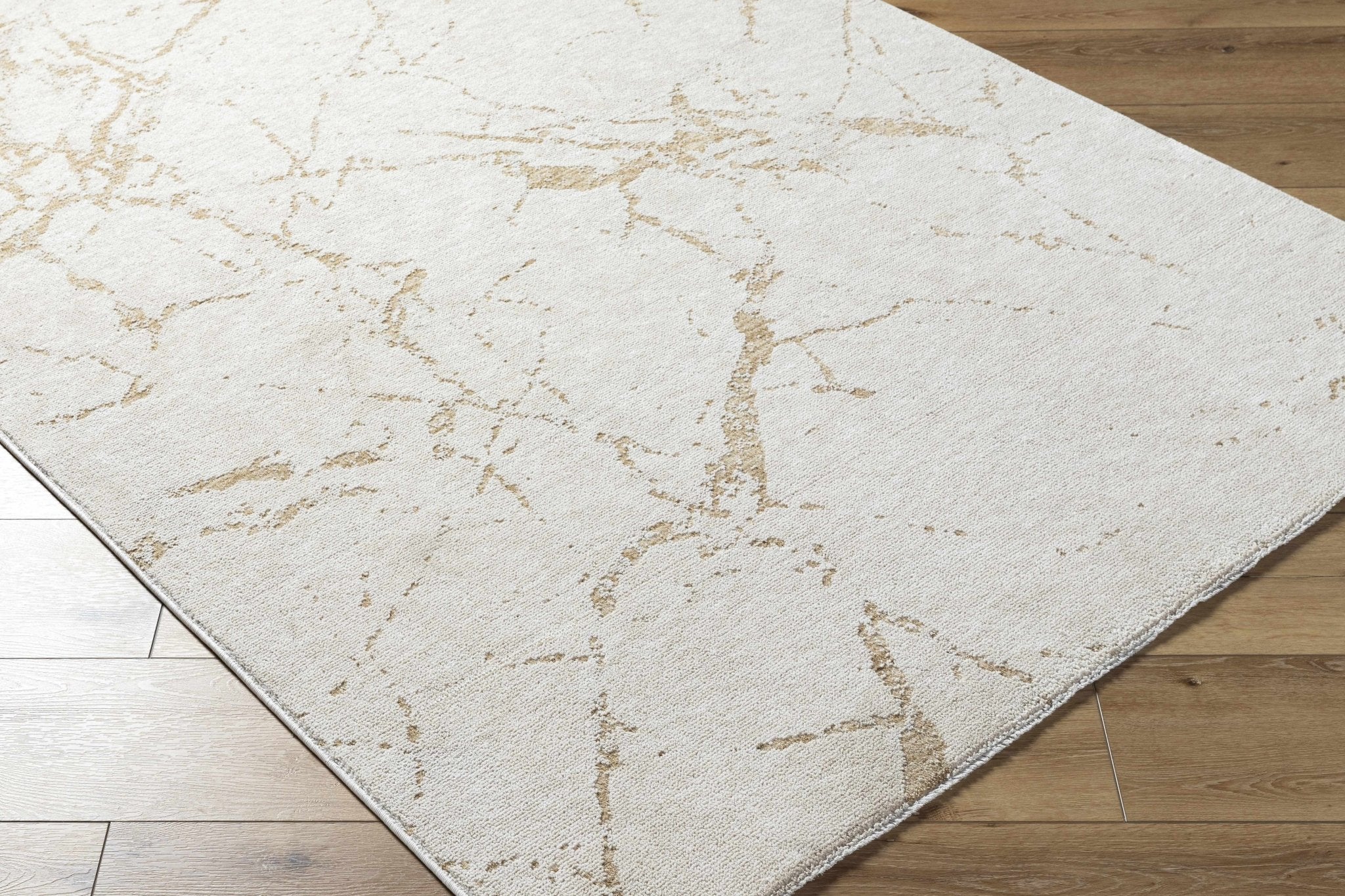 Contemporary Style Ivory Machine Woven Rug - Image 3