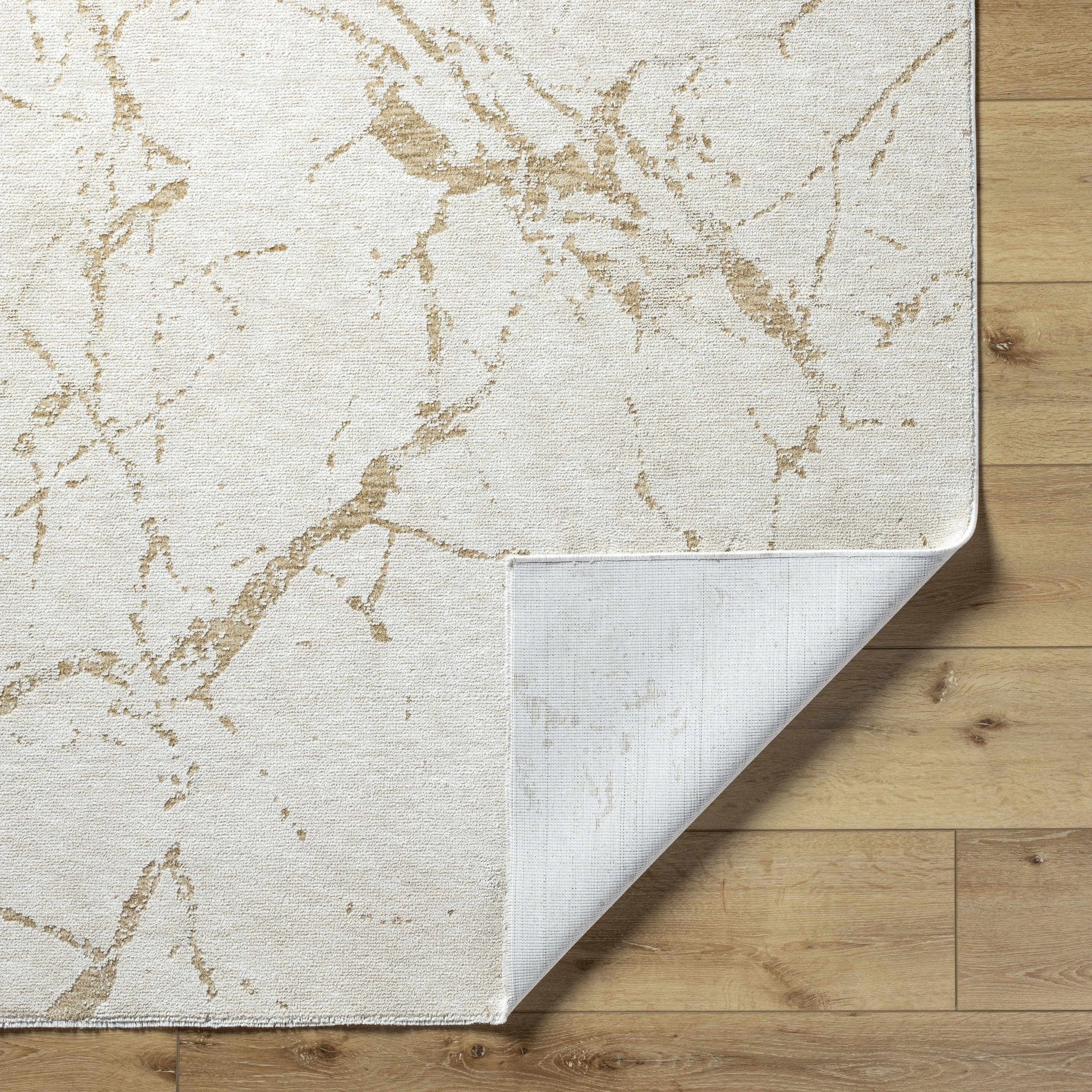 Contemporary Style Ivory Machine Woven Rug - Image 4