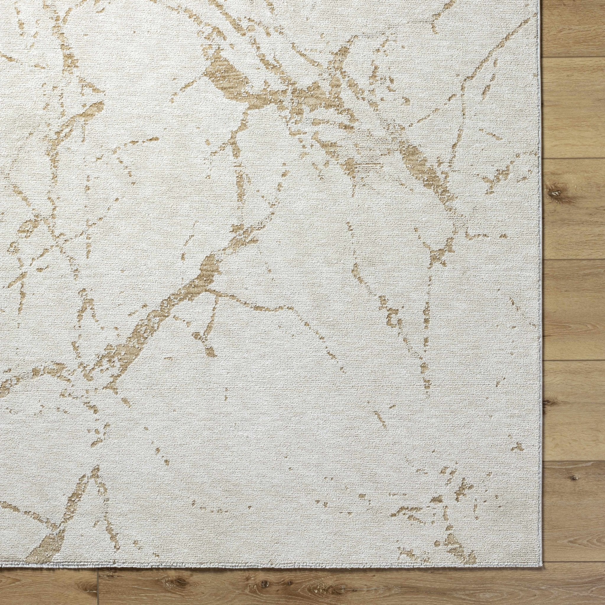 Contemporary Style Ivory Machine Woven Rug - Image 6