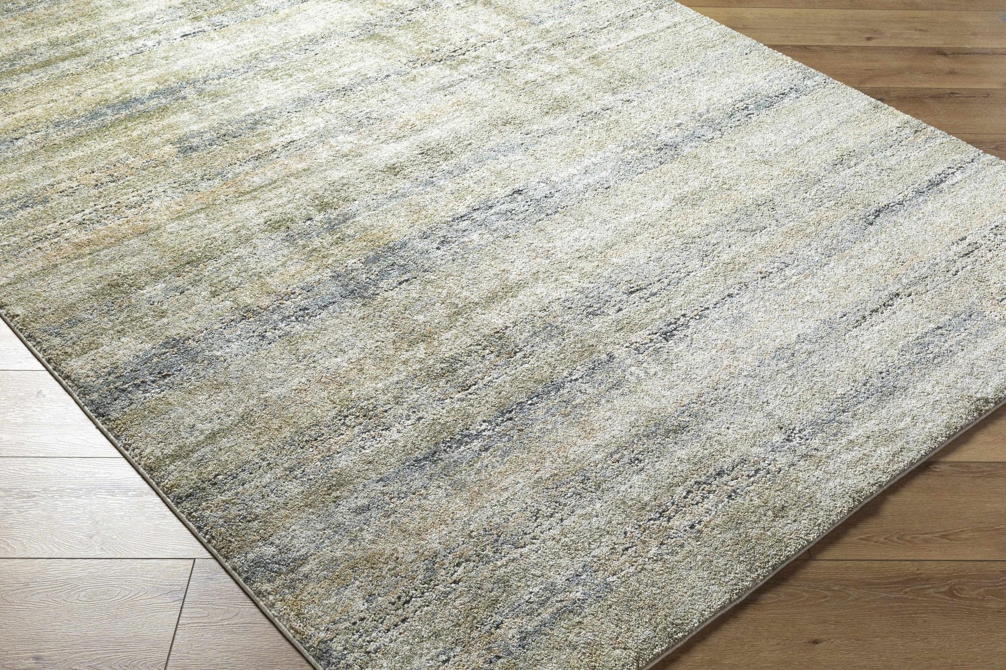 Beige And Tan Abstract Modern Rug - Image 3