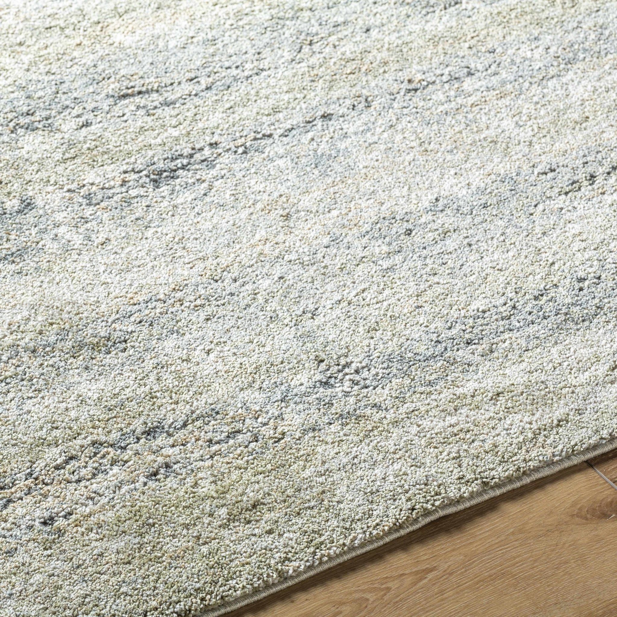 Beige And Tan Abstract Modern Rug - Image 5