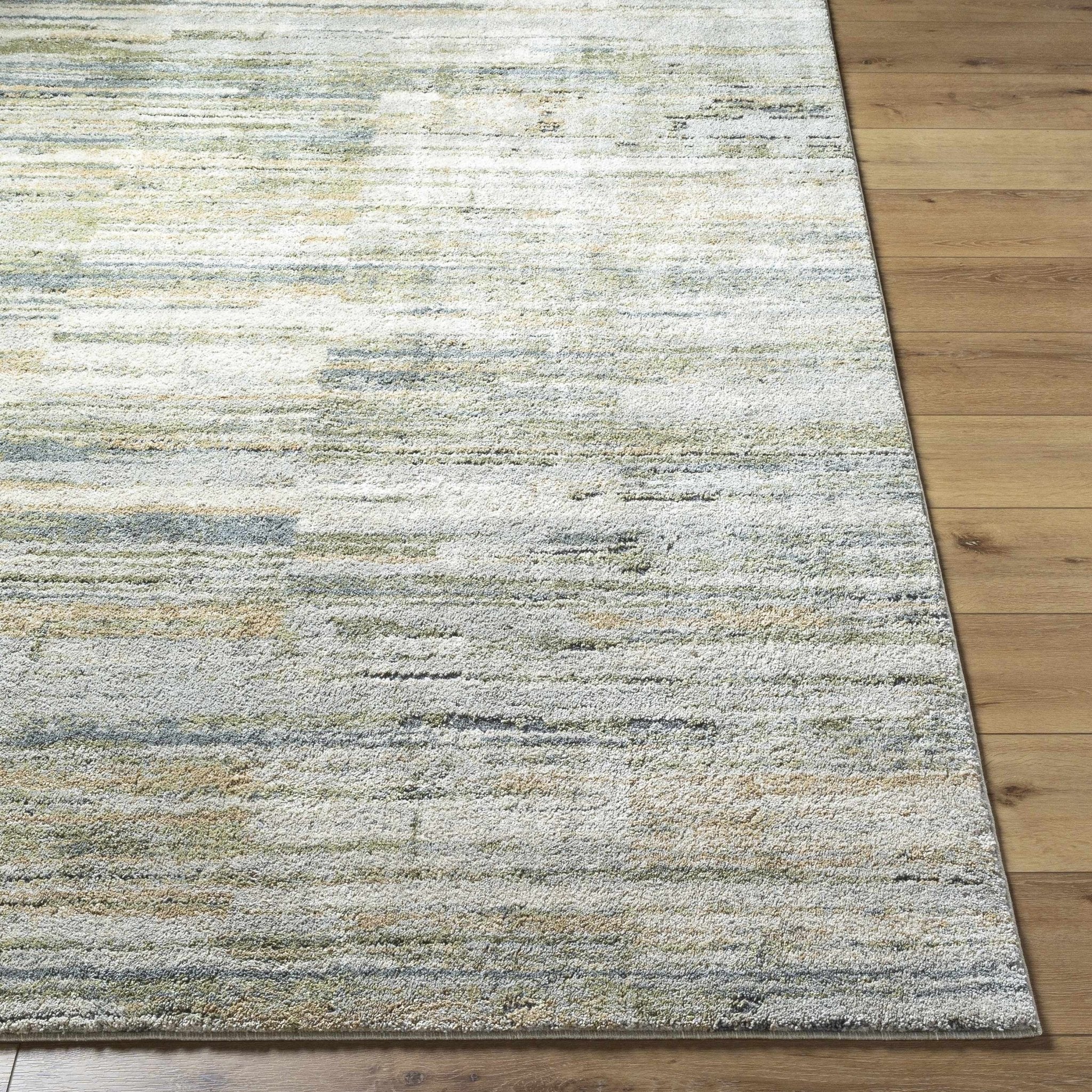 Contemporary Style Olive Machine Woven Rug - Image 2