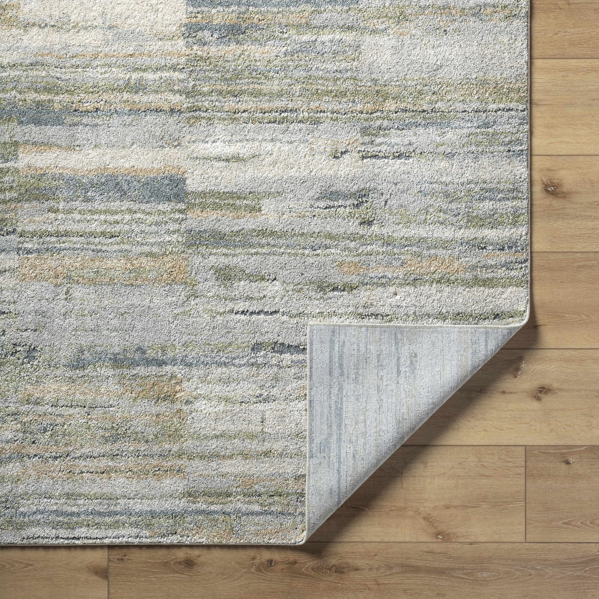Contemporary Style Olive Machine Woven Rug - Image 4