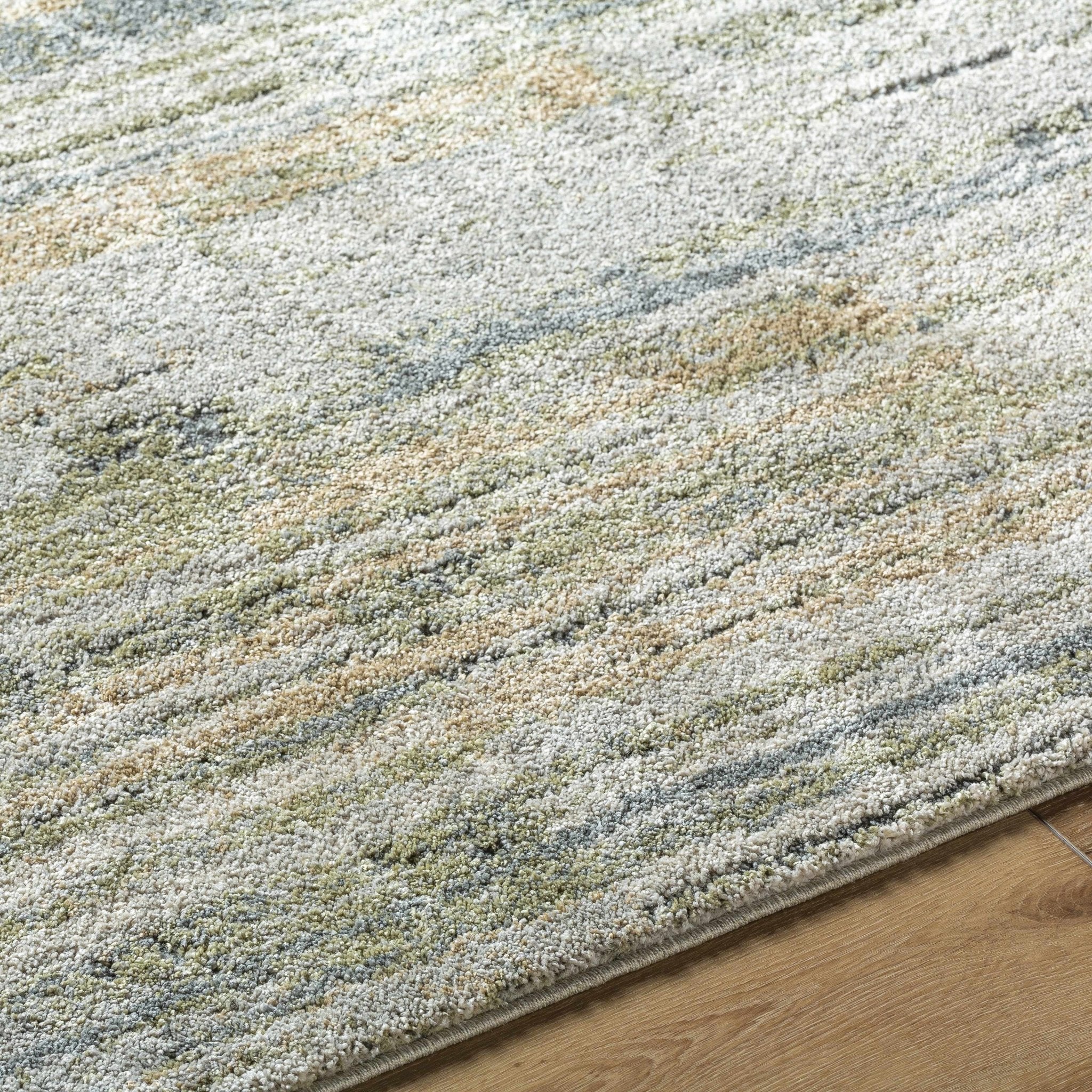 Contemporary Style Olive Machine Woven Rug - Image 5