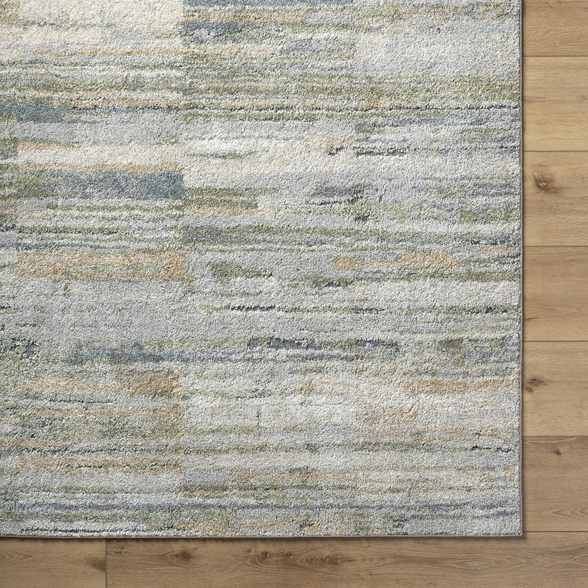 Contemporary Style Olive Machine Woven Rug - Image 6