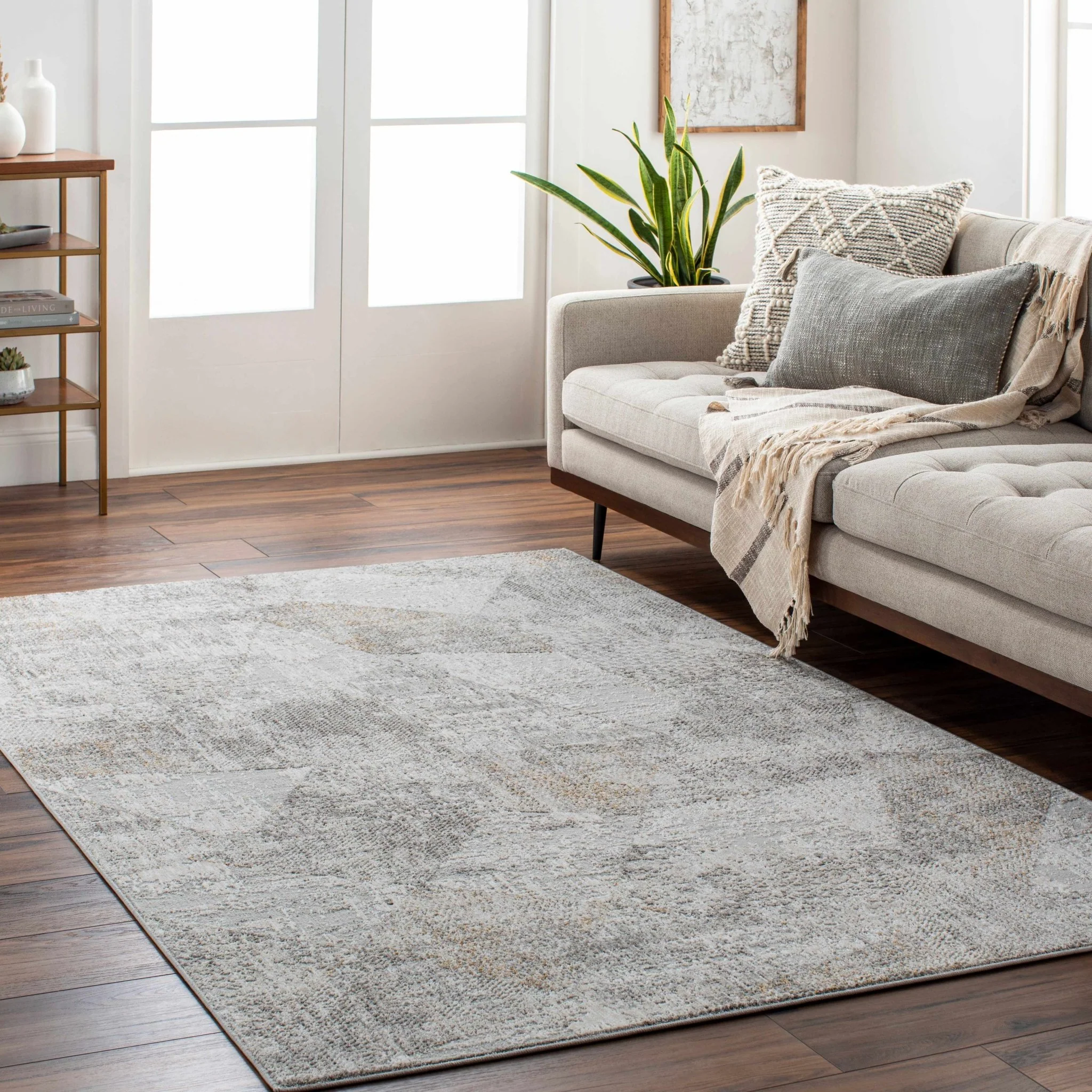 Contemporary Style Taupe Machine Woven Area Rug - Image 14