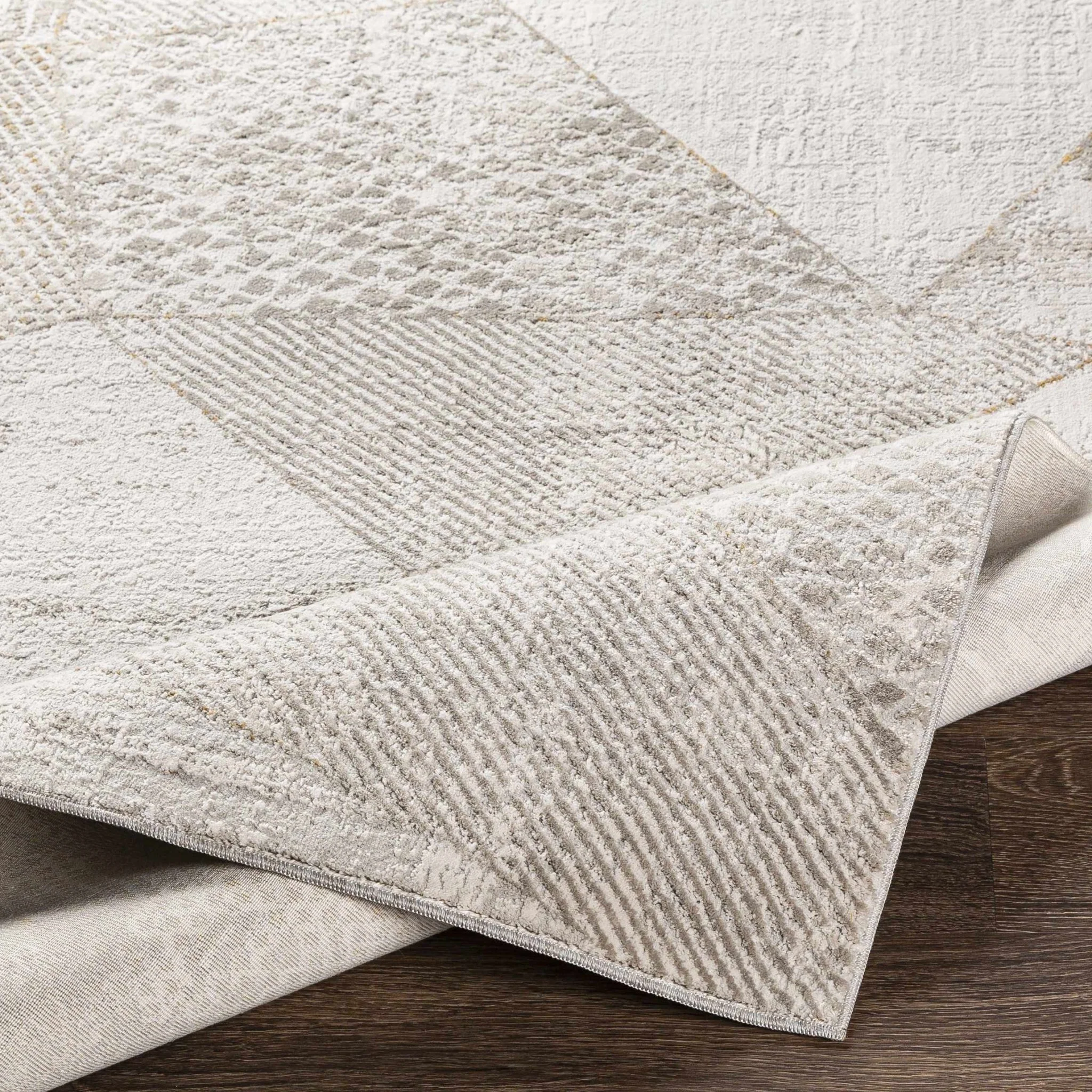 Contemporary Style Taupe Machine Woven Area Rug - Image 6